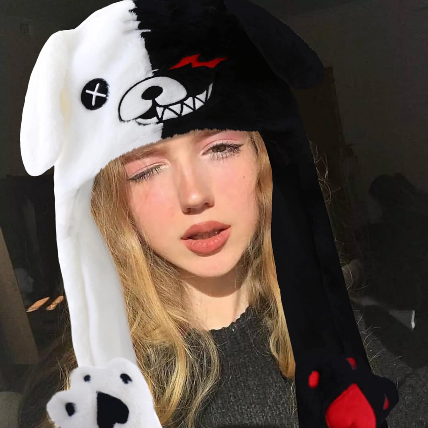 Movable Bear Ears Hat for Women and Girls