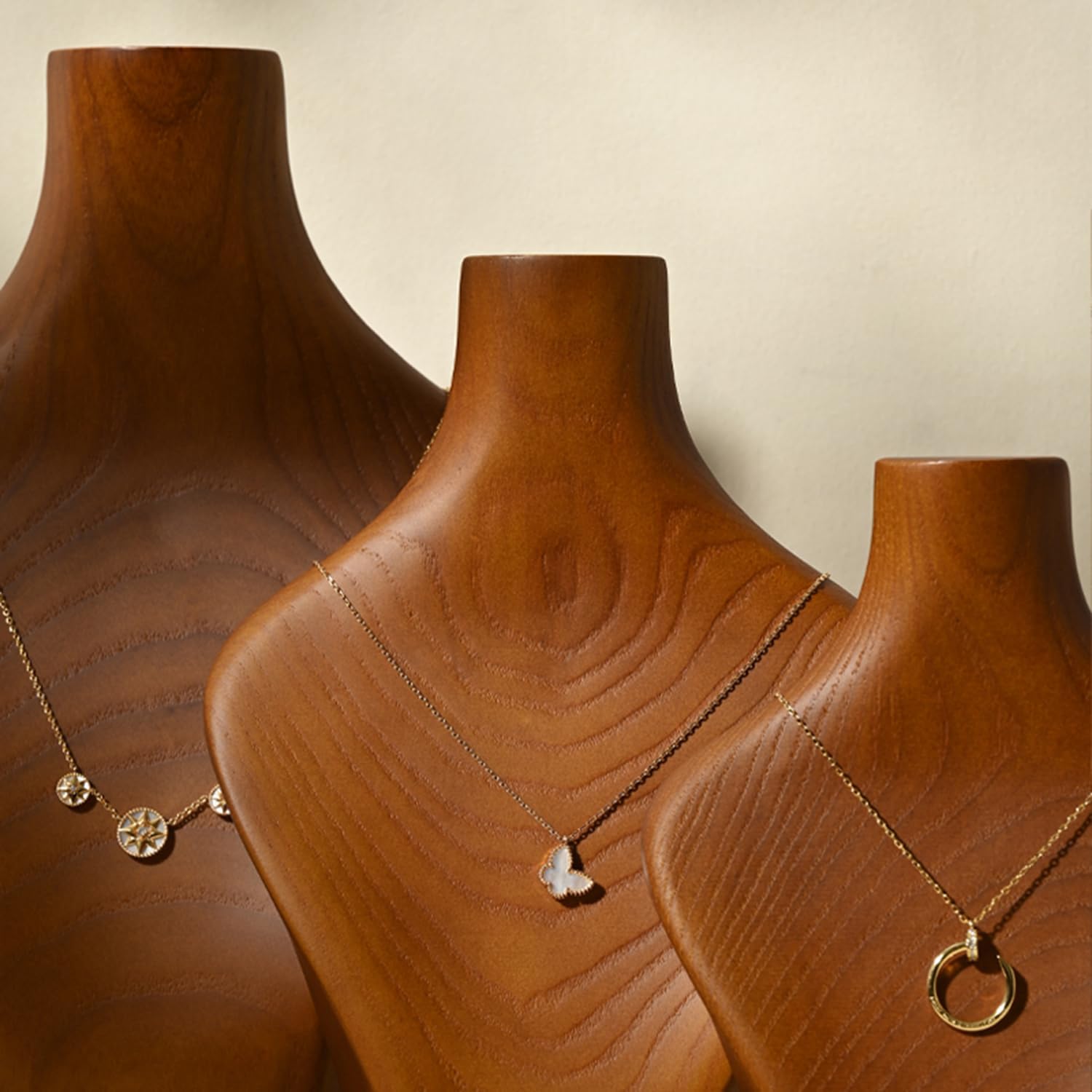 Woodten Solid Wood Jewelry Display Stand for Necklaces