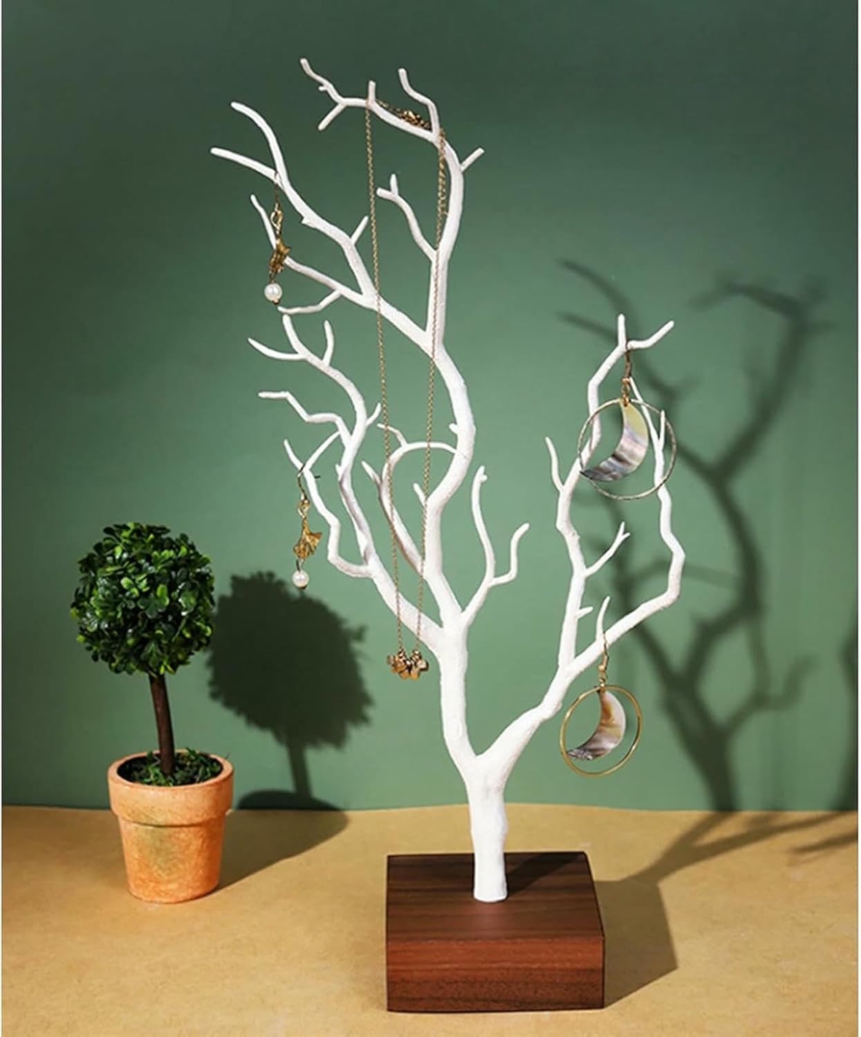 Antler-Shaped Jewelry Display Stand for Earrings and Necklaces