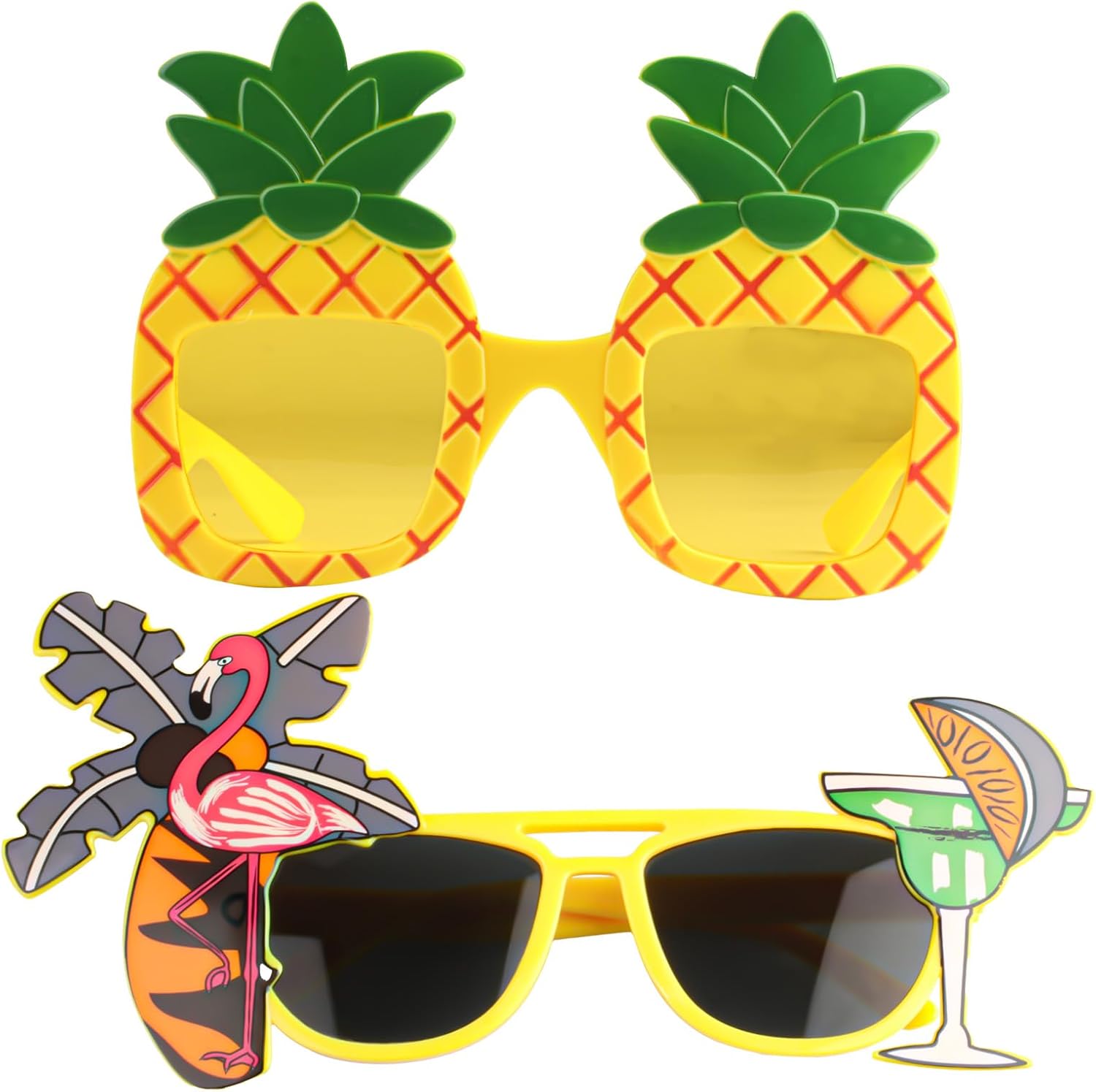 2 Pcs Luau Party Sunglasses with Pineapple Design
