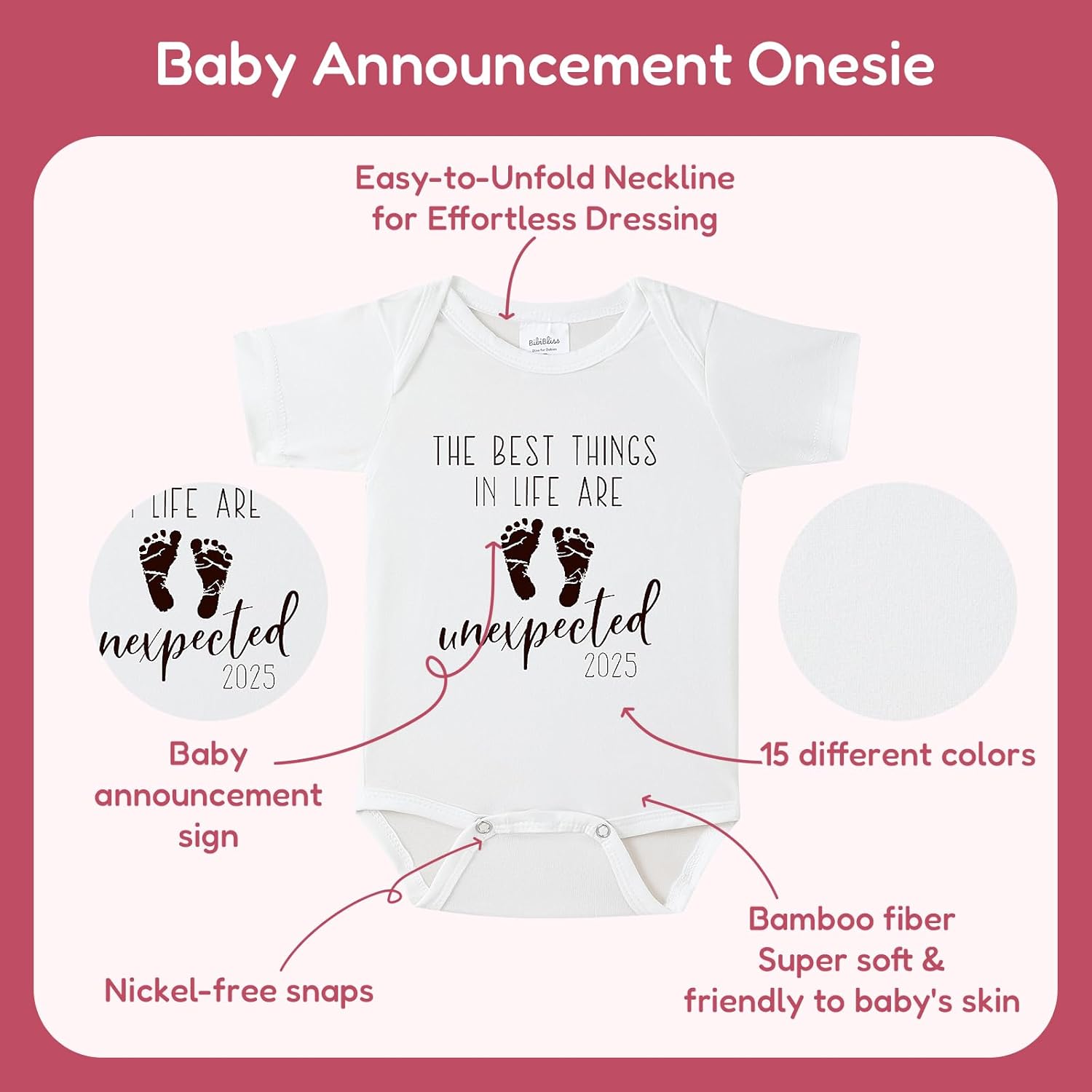 The Best Things in Life Are Unexpected Pregnancy Bodysuit