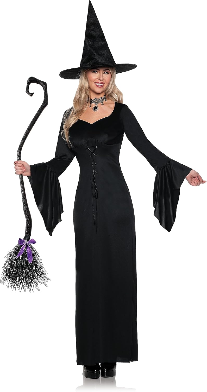 Underwraps Witch Costume for Women - Halloween Costume Dress with Hat