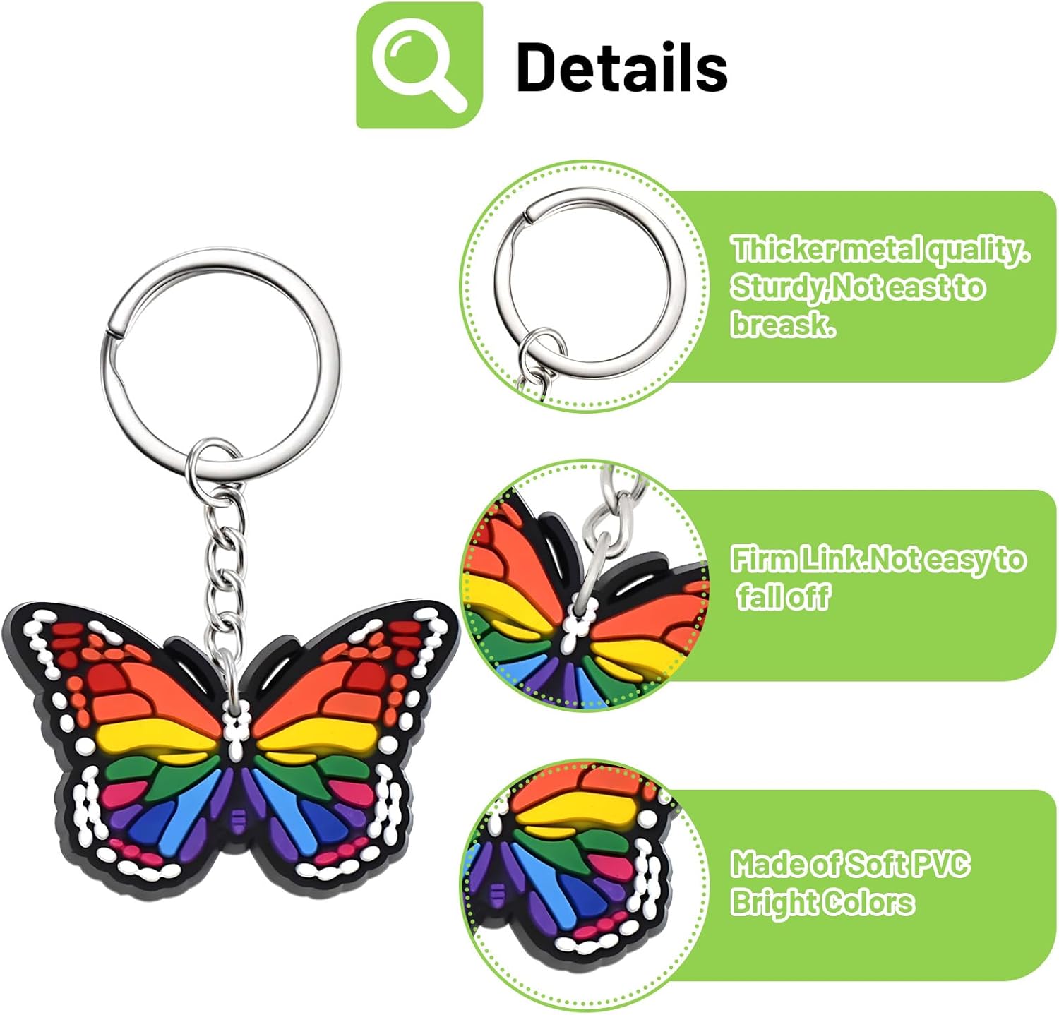 24 Pack Butterfly Keychains Cute Party Favor Gift