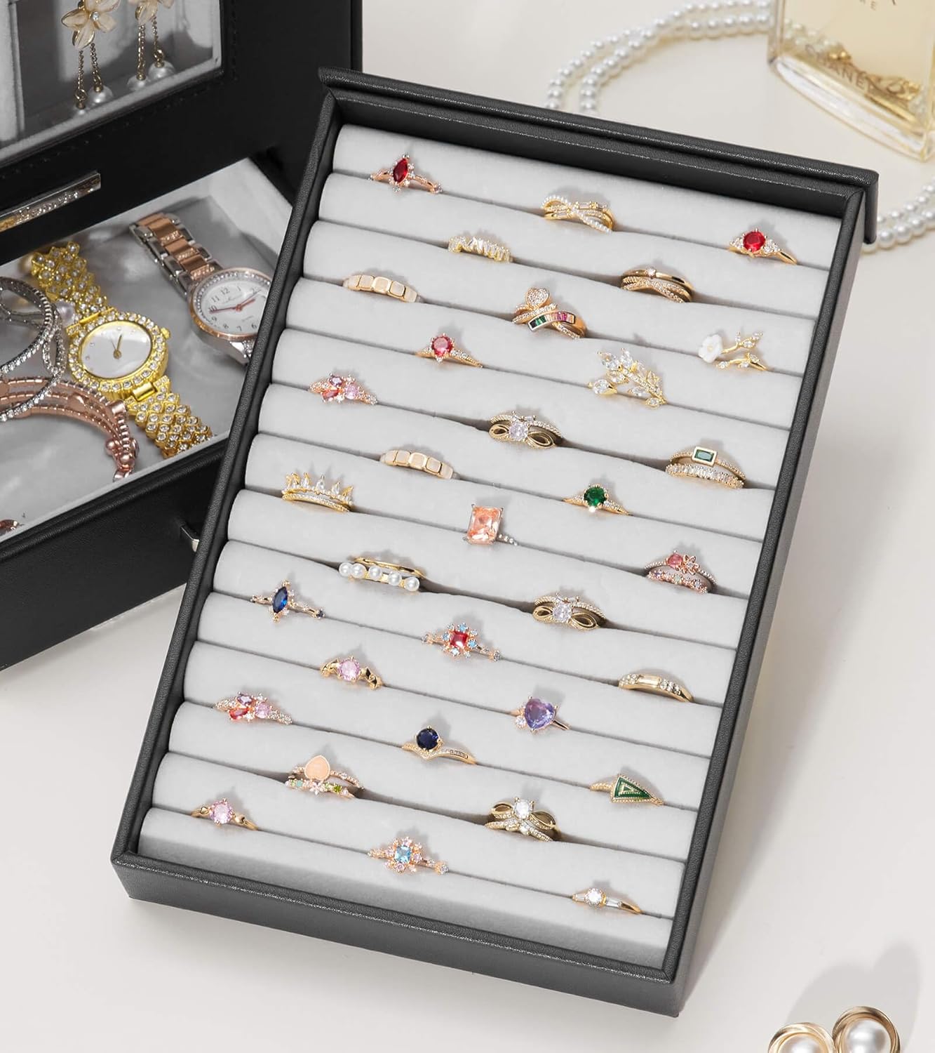 Homde Jewelry Organizer with Transparent Window