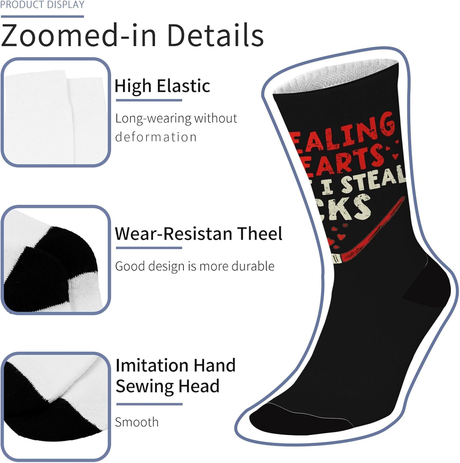 Cool and Crazy Style Hockey Dress Socks for Boys