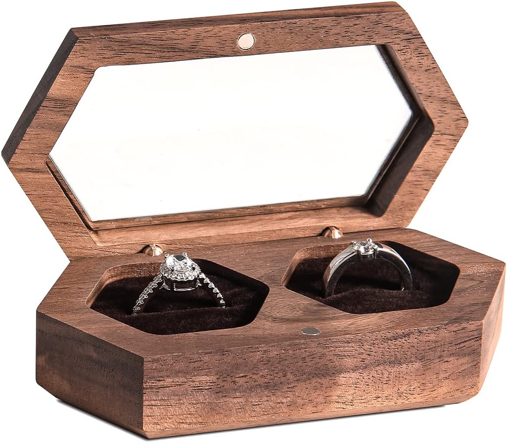 Wislist Double Ring Box for Wedding Ceremony