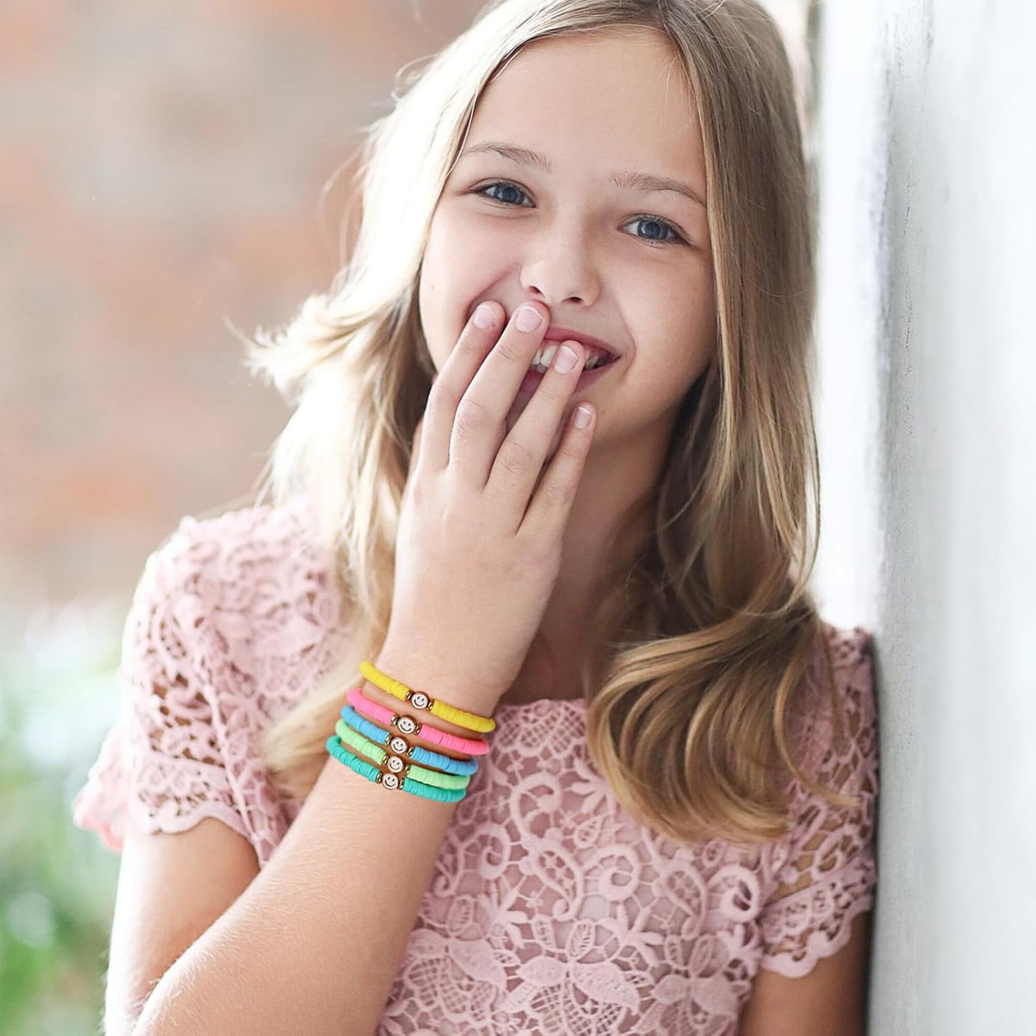 Colorful Stackable Beaded Bracelets for Girls