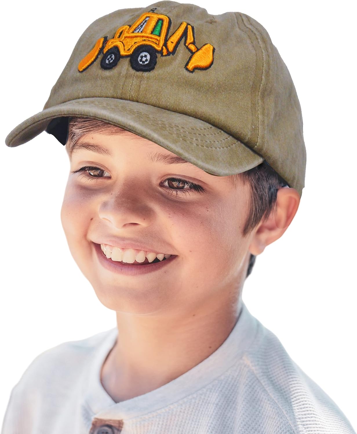 Excavator Toddler Baseball Cap for Boys Age 2-8