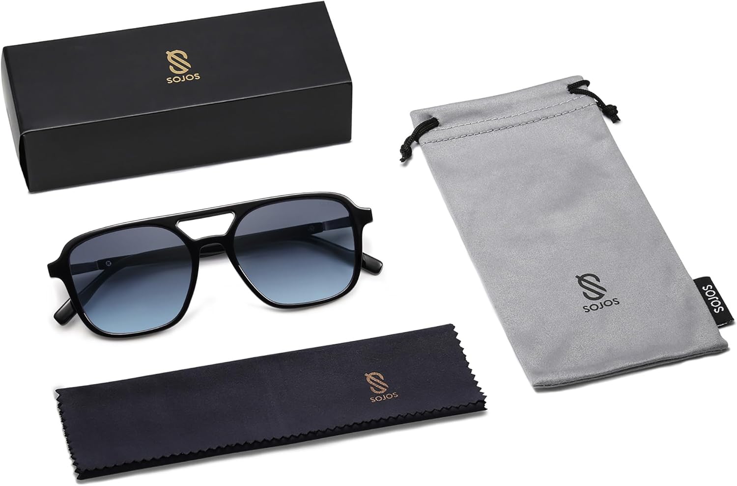 SOJOS Retro Aviator Sunglasses for Women Men 1