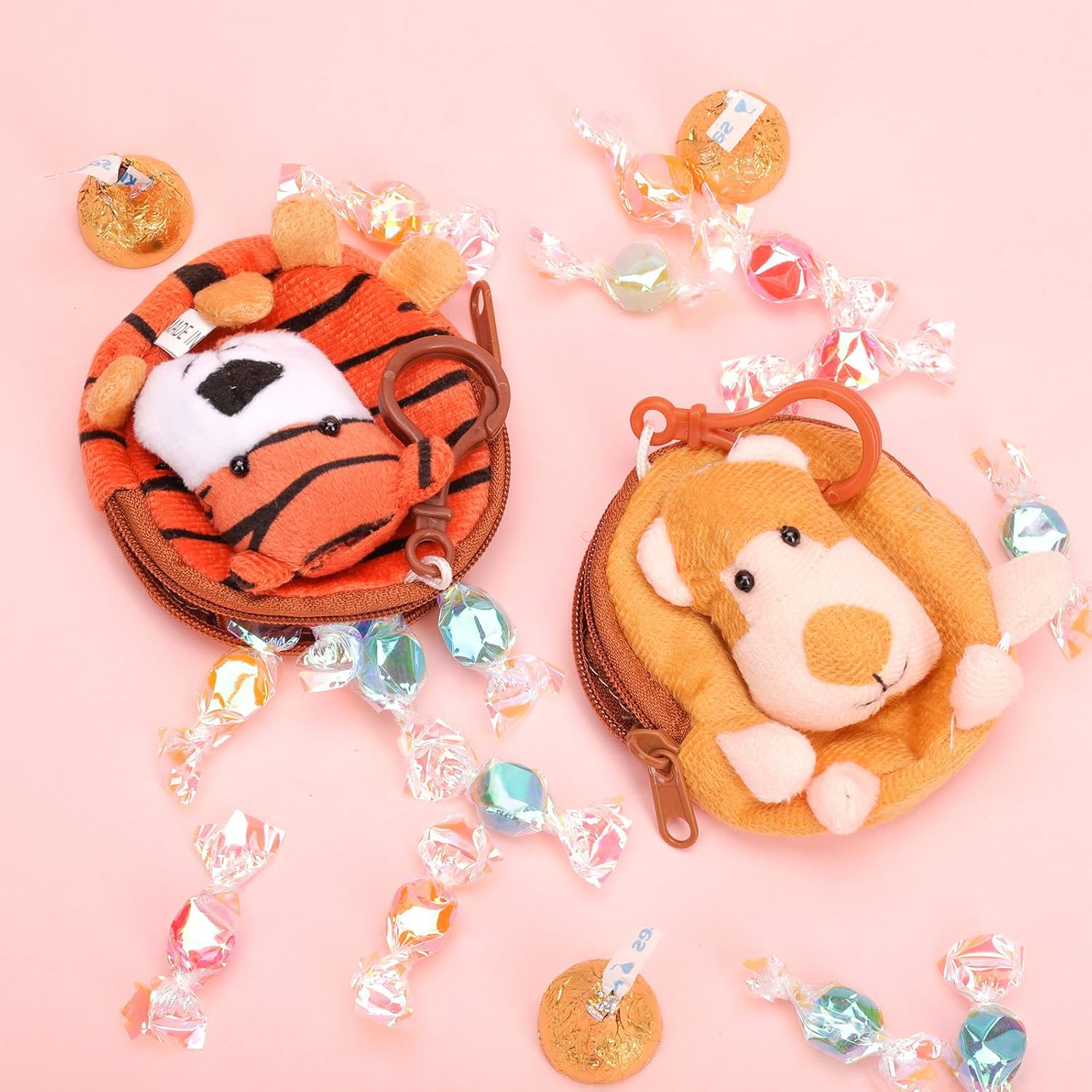 Mini Animals Stuffed Coin Bag Keychain Wallet for Kids