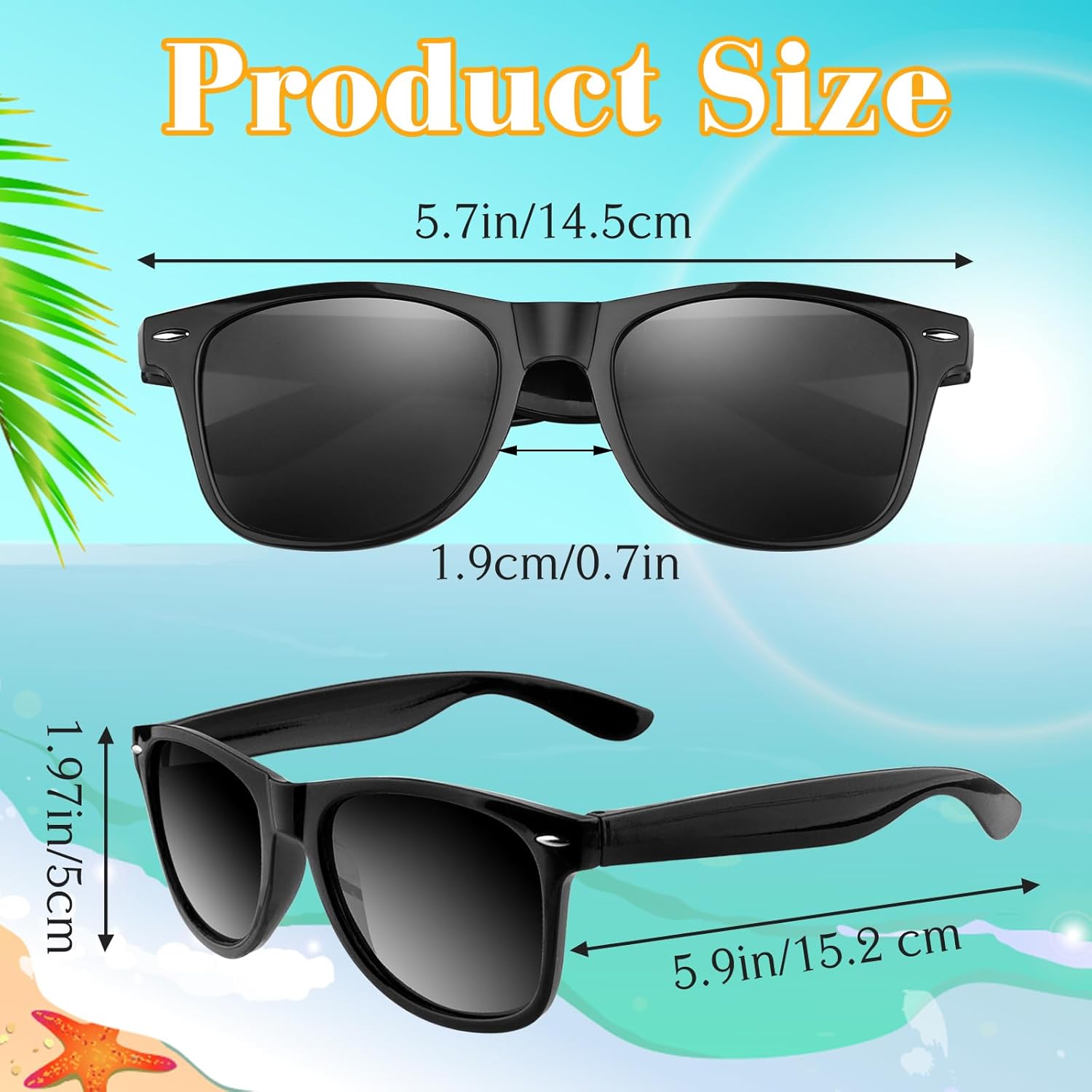 ASTARON Black Sunglasses Bulk 6 12 24 48 Pack