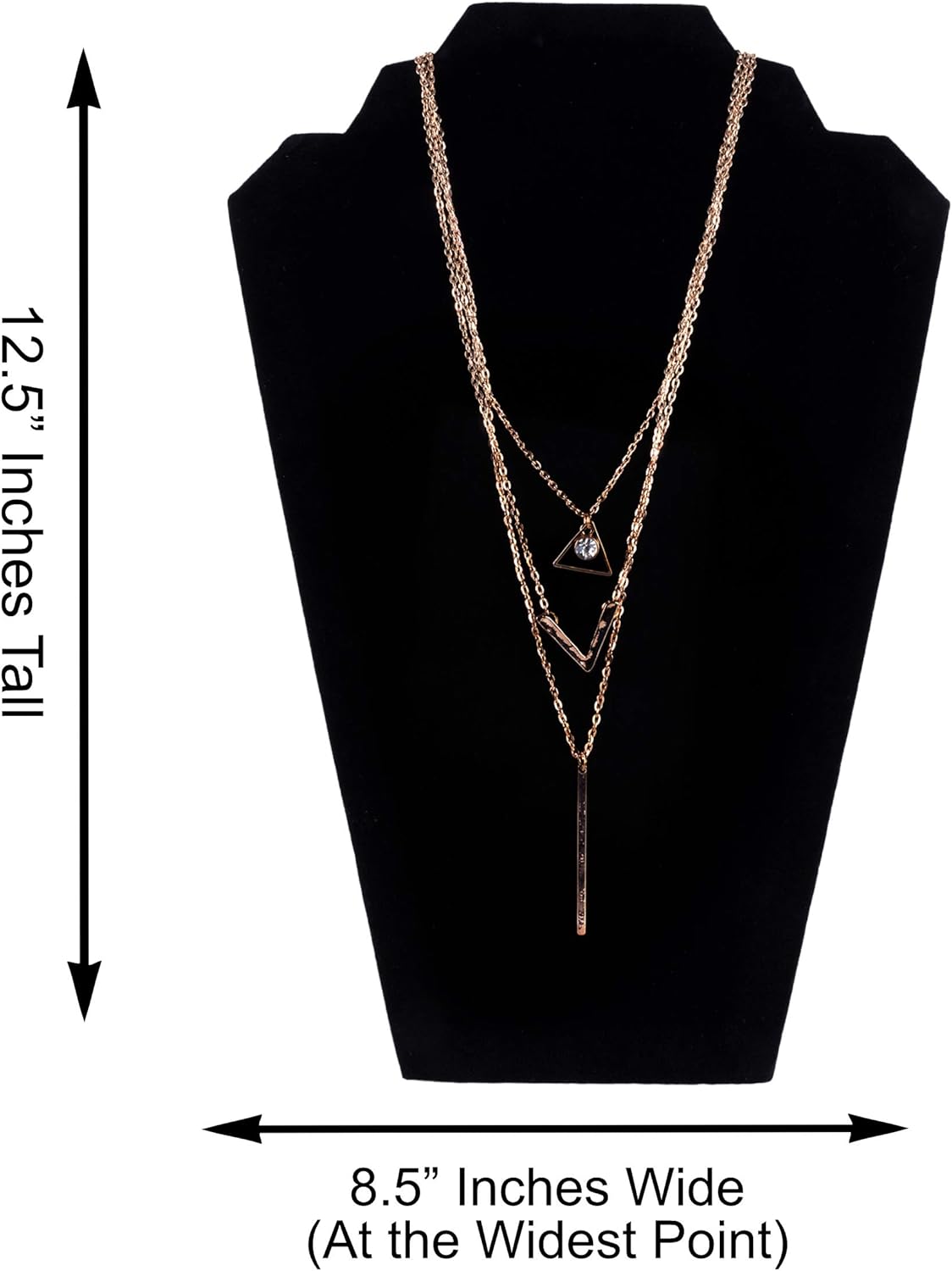Super Z Outlet 125 Inch Black Velvet Jewelry Tower Stand 6 Pieces