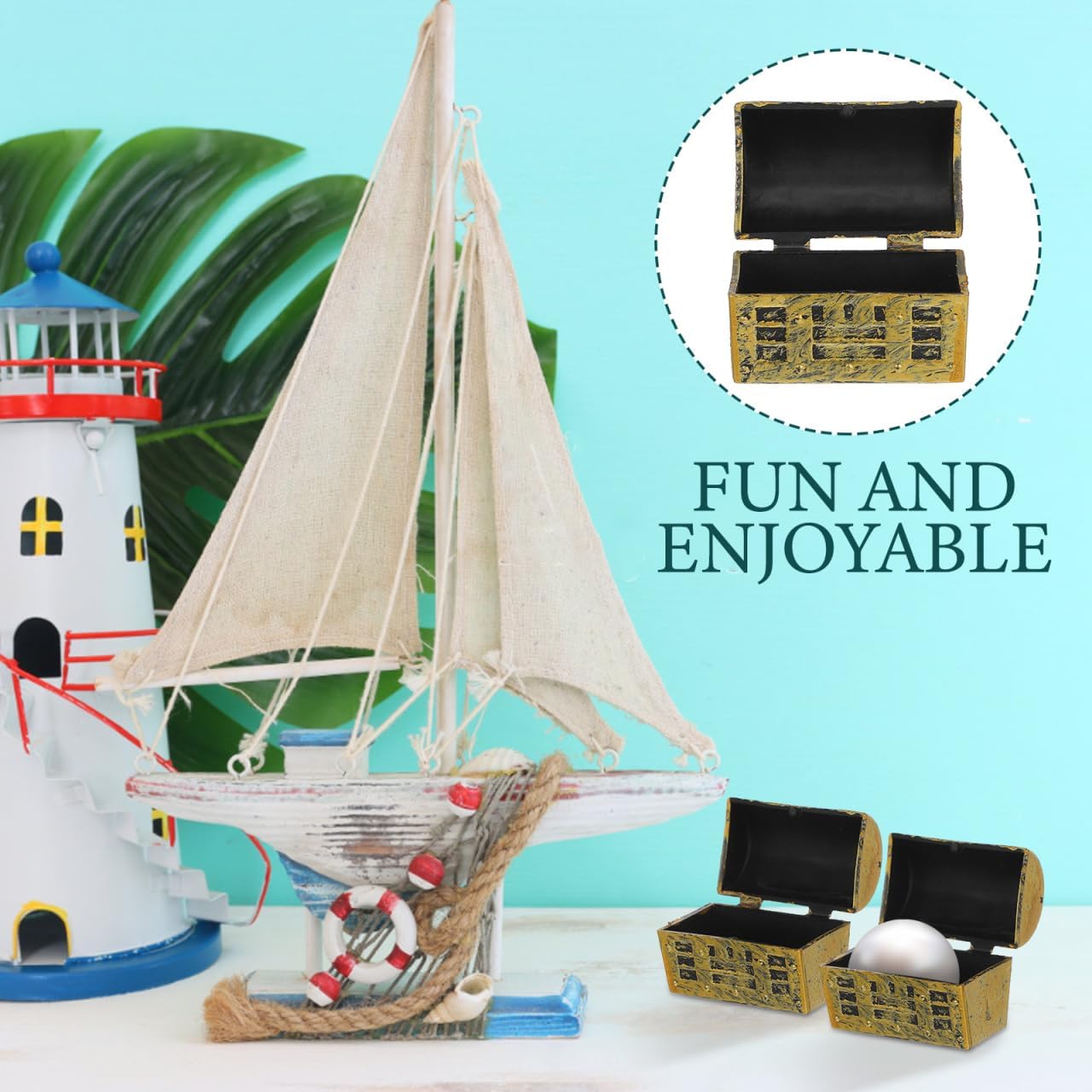 10pcs Mini Vintage Pirate Treasure Chest Boxes