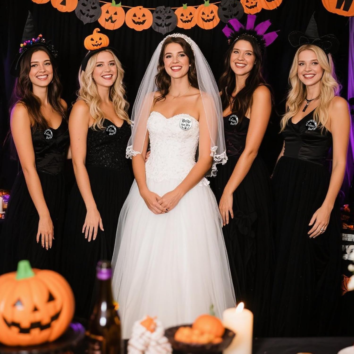 12 Pcs Bride or Die Bachelorette Buttons Pins Set