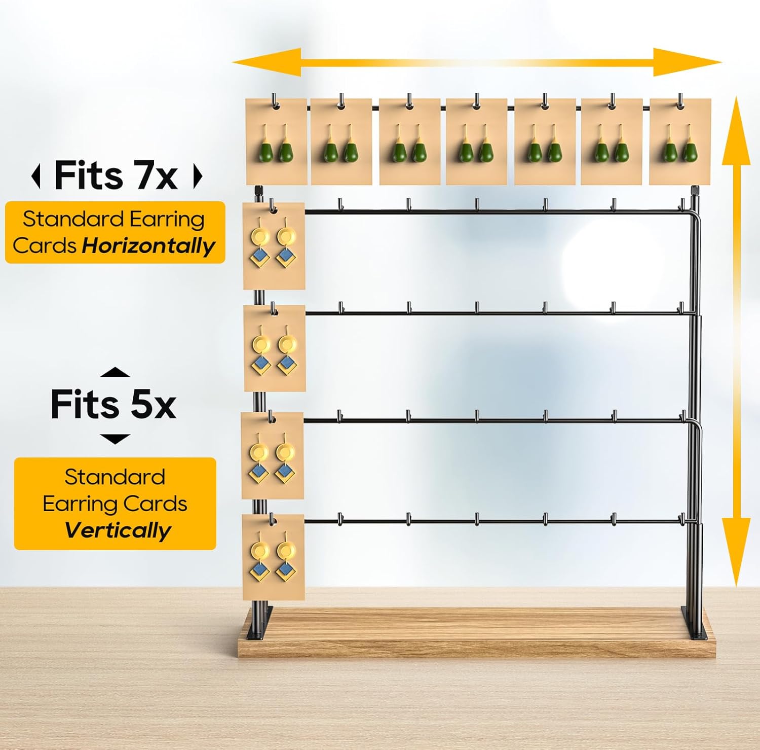 ORLESS Jewelry Display Stand with 35 Hooks