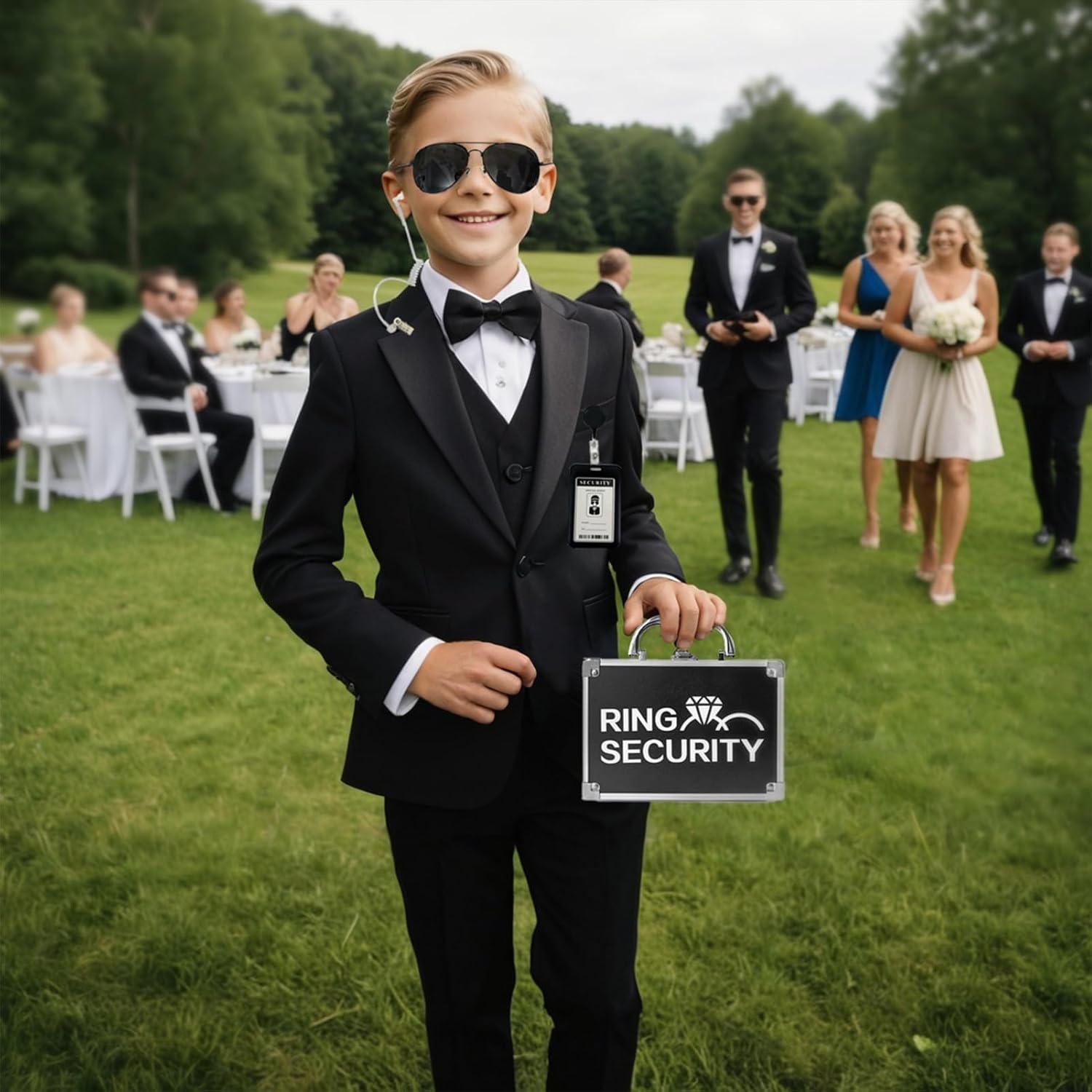 Ring Bearer Briefcase - Wedding Jewelry Security Case for Kids