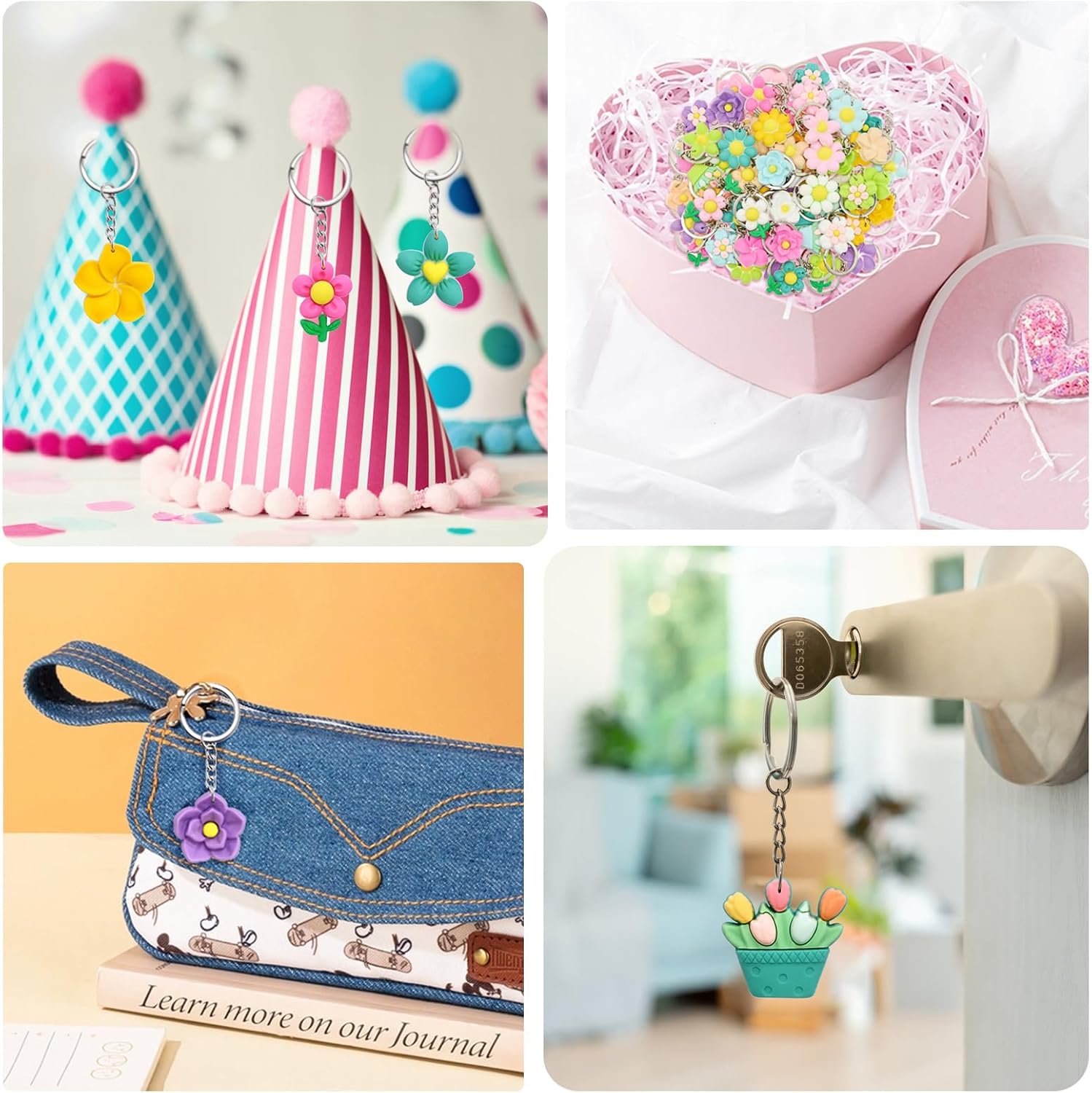 Cute Keychains Bulk for Girls Backpack Decor