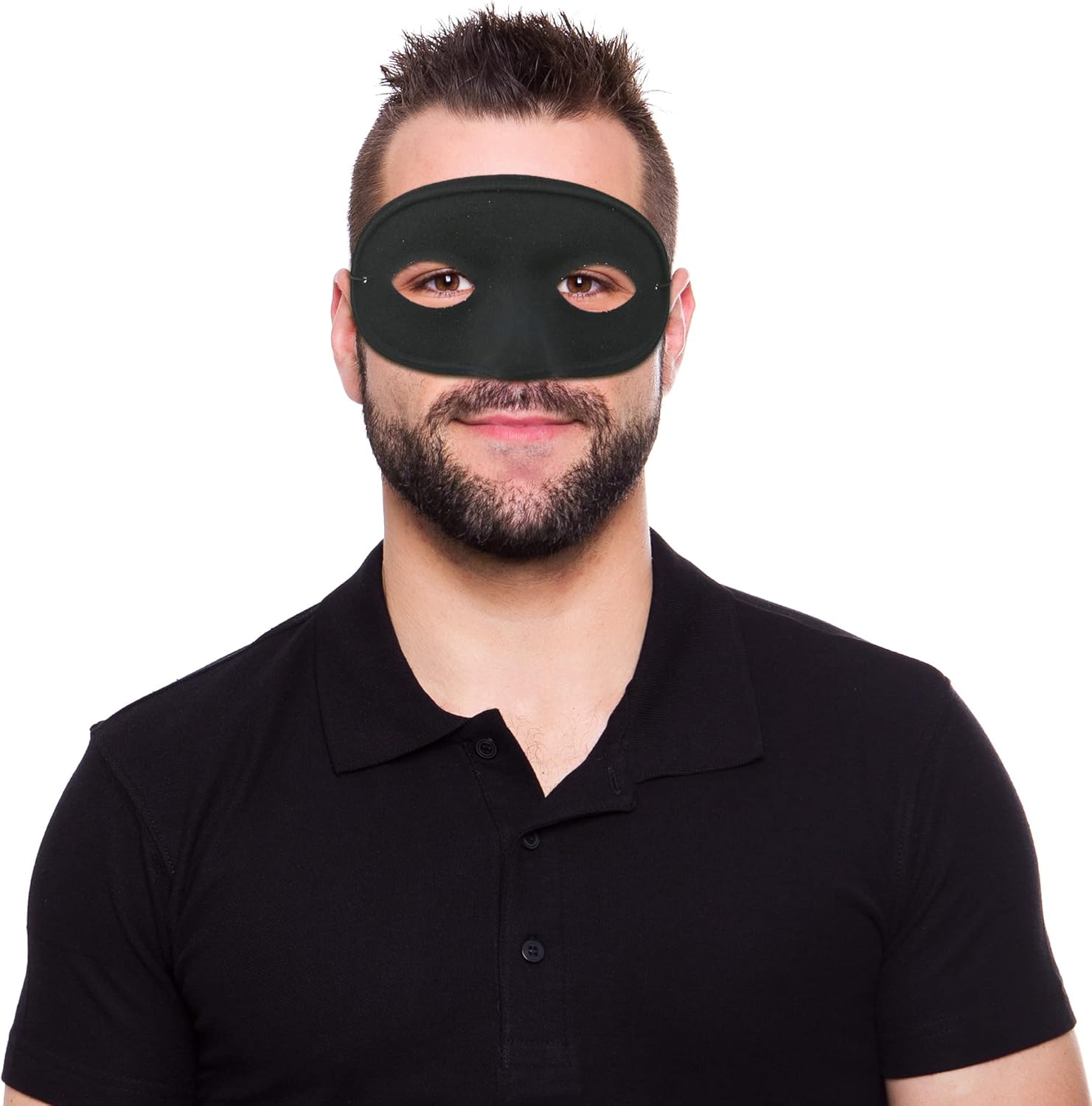 Skeleteen Black Superhero Eye Mask for Costume Parties