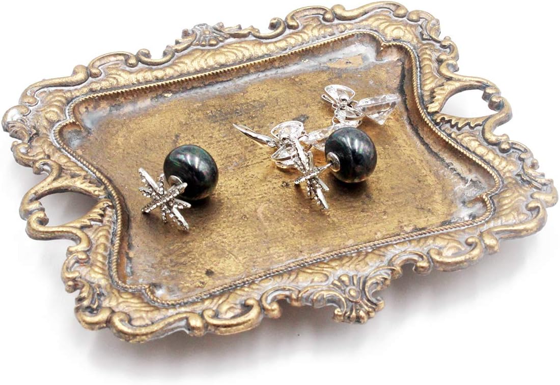 Funly mee Small Antique Gold Jewelry Tray