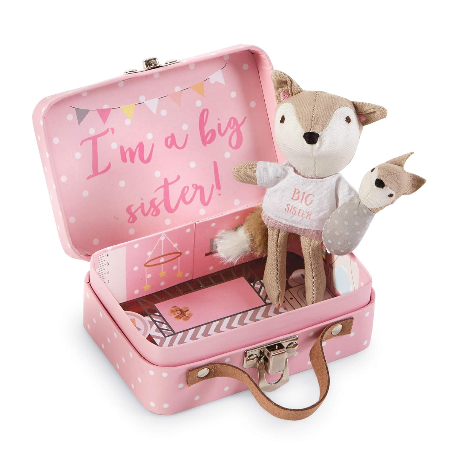 Mud Pie Mini Im A Big Sister Fox Set Pink 2 Piece