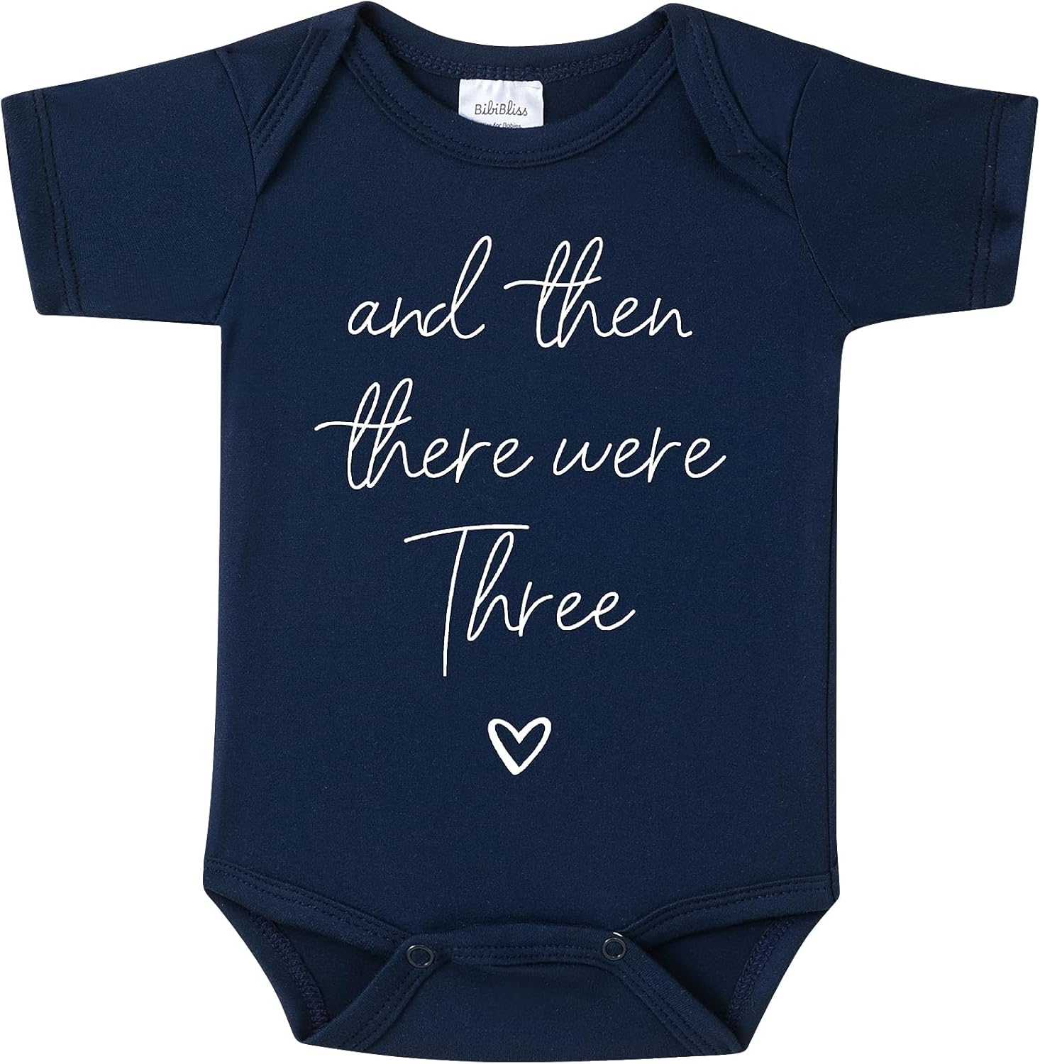 And Then There Were Three Funny Pregnancy Announcement Bodysuit