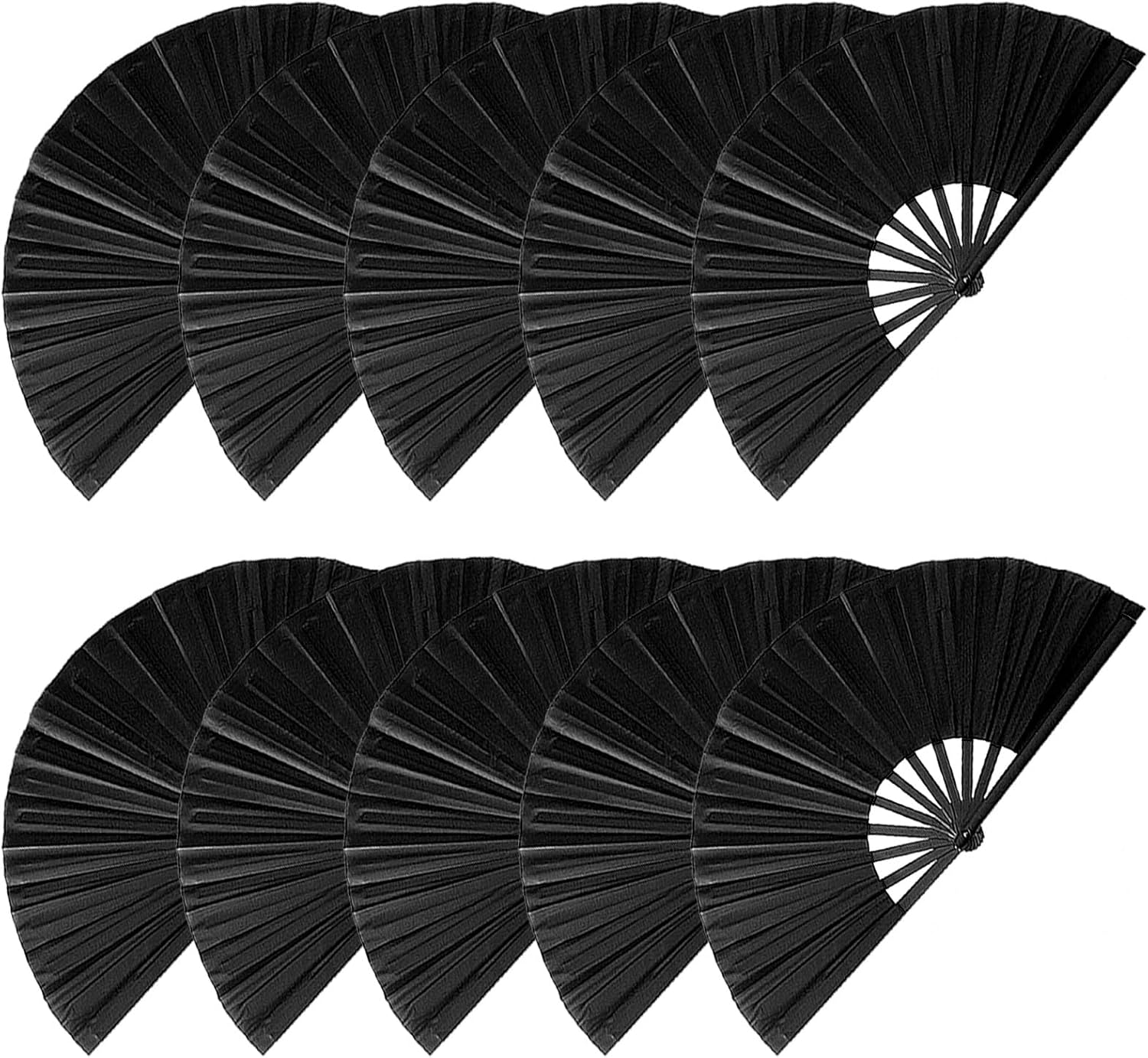 10 Pcs Foldable Clap Dance Fans for Raves and Festivals