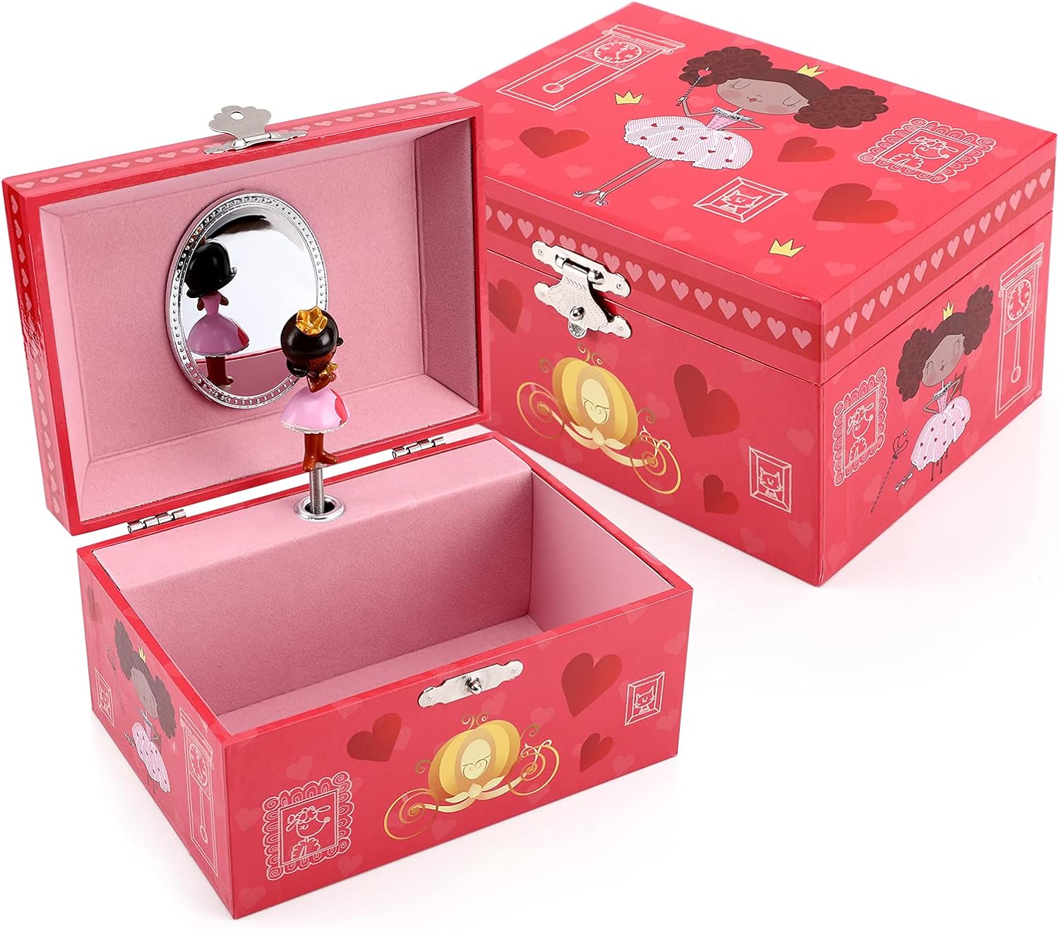 Musical Jewelry Box for Kids with Spinning Princess