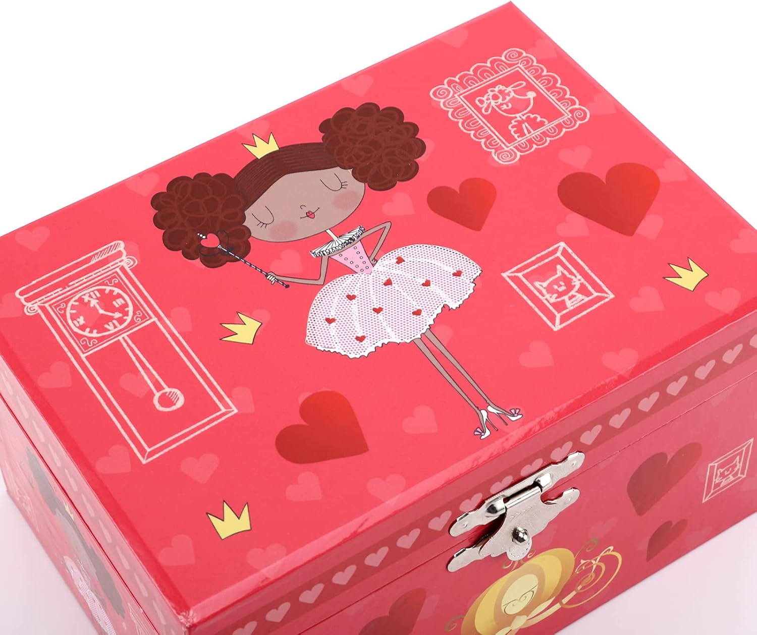 Musical Jewelry Box for Kids with Spinning Princess