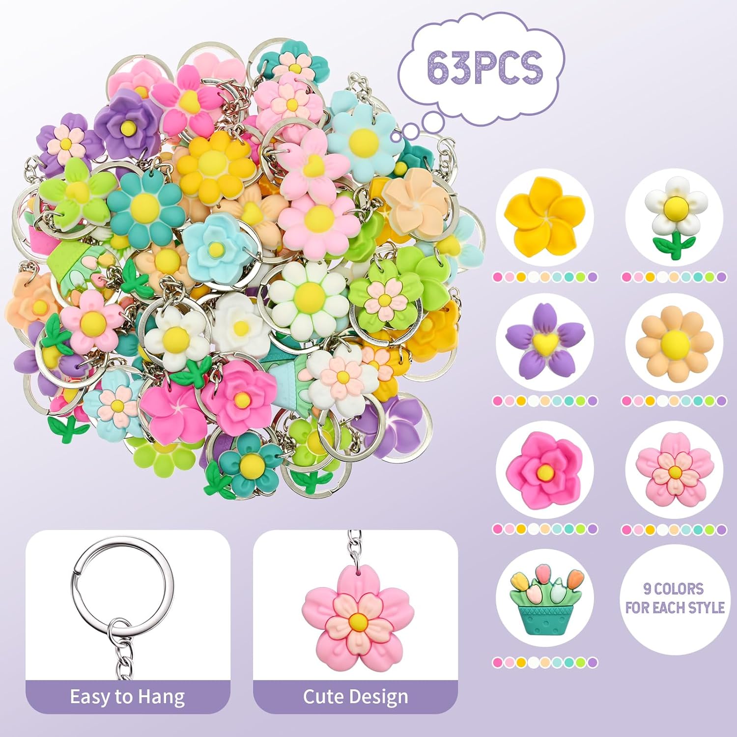 Cute Keychains Bulk for Girls Backpack Decor