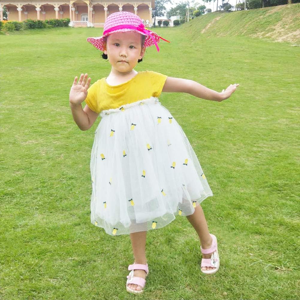 6 Sets Daisy Flower Straw Hats and Wallets for Kids Party Gift