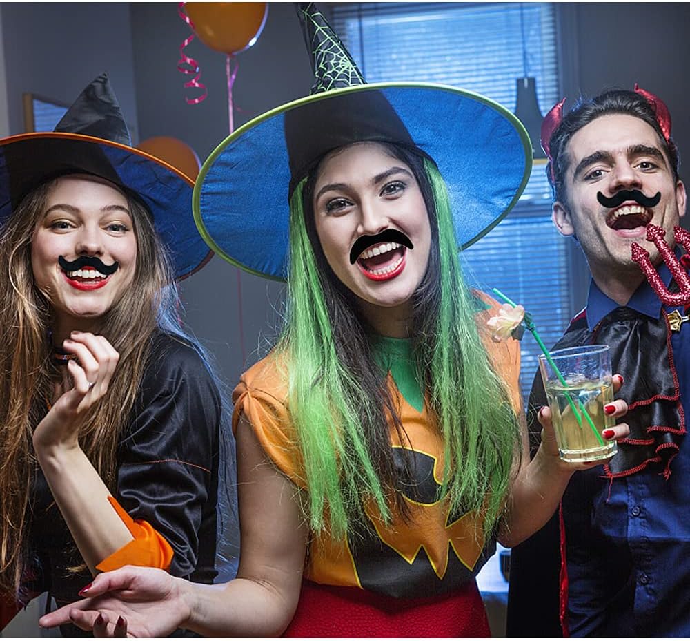 48 pcs Novelty Fake Mustaches for Parties and Halloween