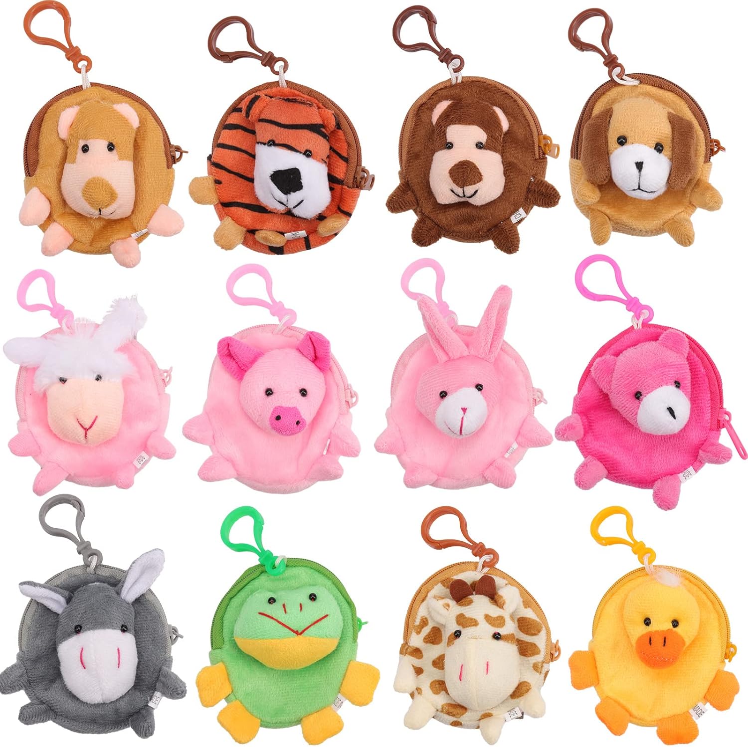 Mini Animals Stuffed Coin Bag Keychain Wallet for Kids