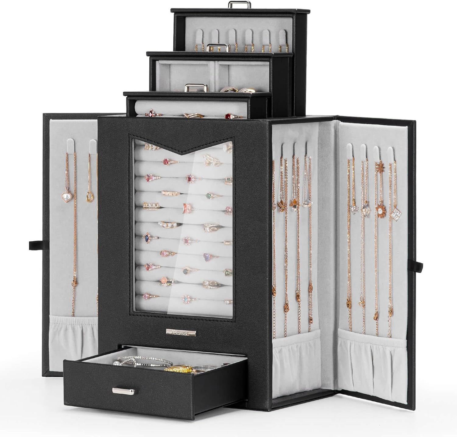 Homde Jewelry Organizer with Transparent Window