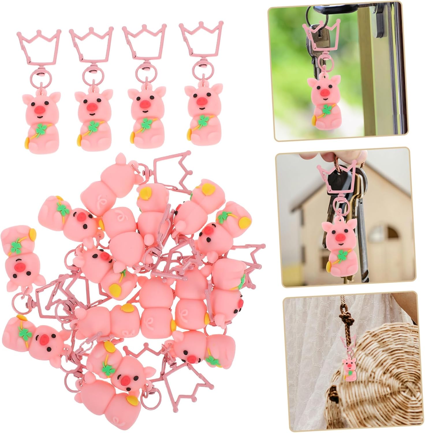 20pcs Cute Animal Keychains for Party Favors and Birthdays