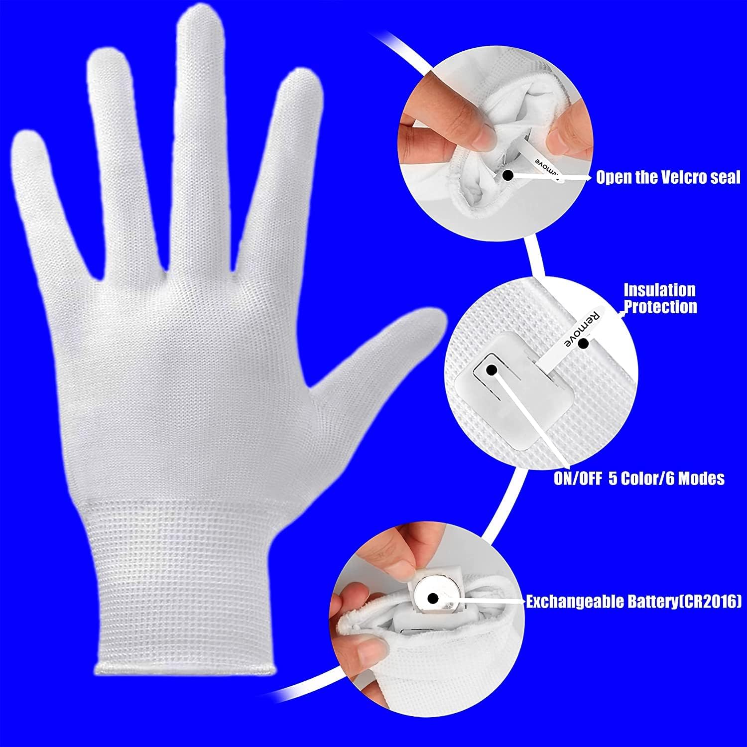 Rainbow LED Gloves for Kids Cool Toy Party Gift