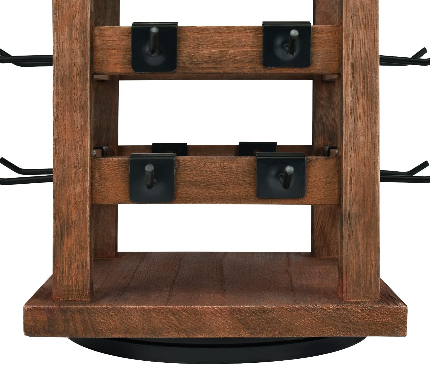 Ikee Design 5 Tiers Rotating Jewelry Display Tower with 42 Hooks