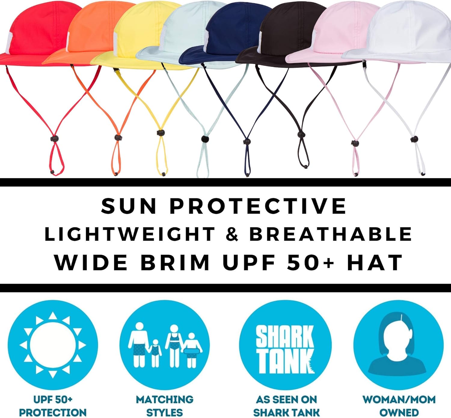 SwimZip Wide Brim Sun Hat for Kids with UPF 50 Protection