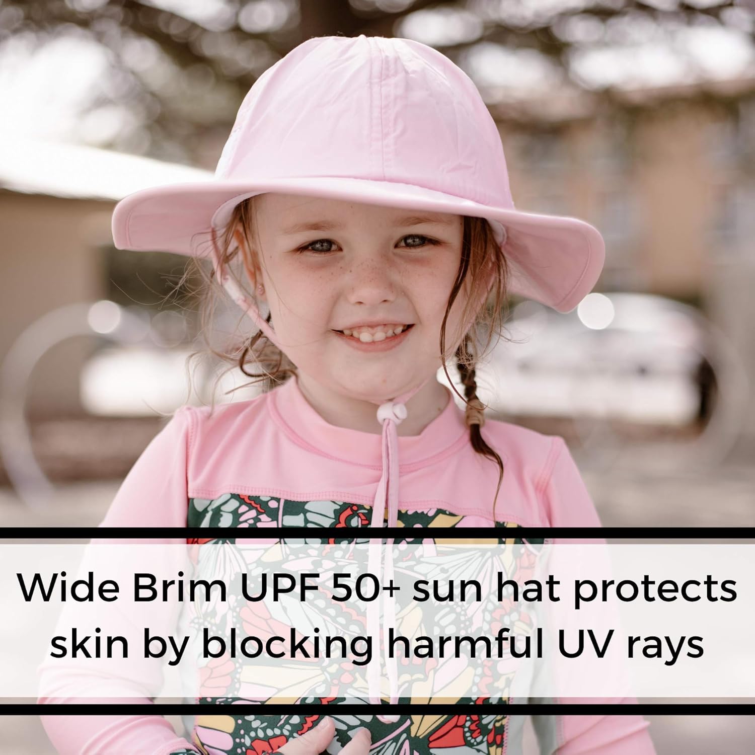 SwimZip Wide Brim Sun Hat UPF 50 Plus for Kids