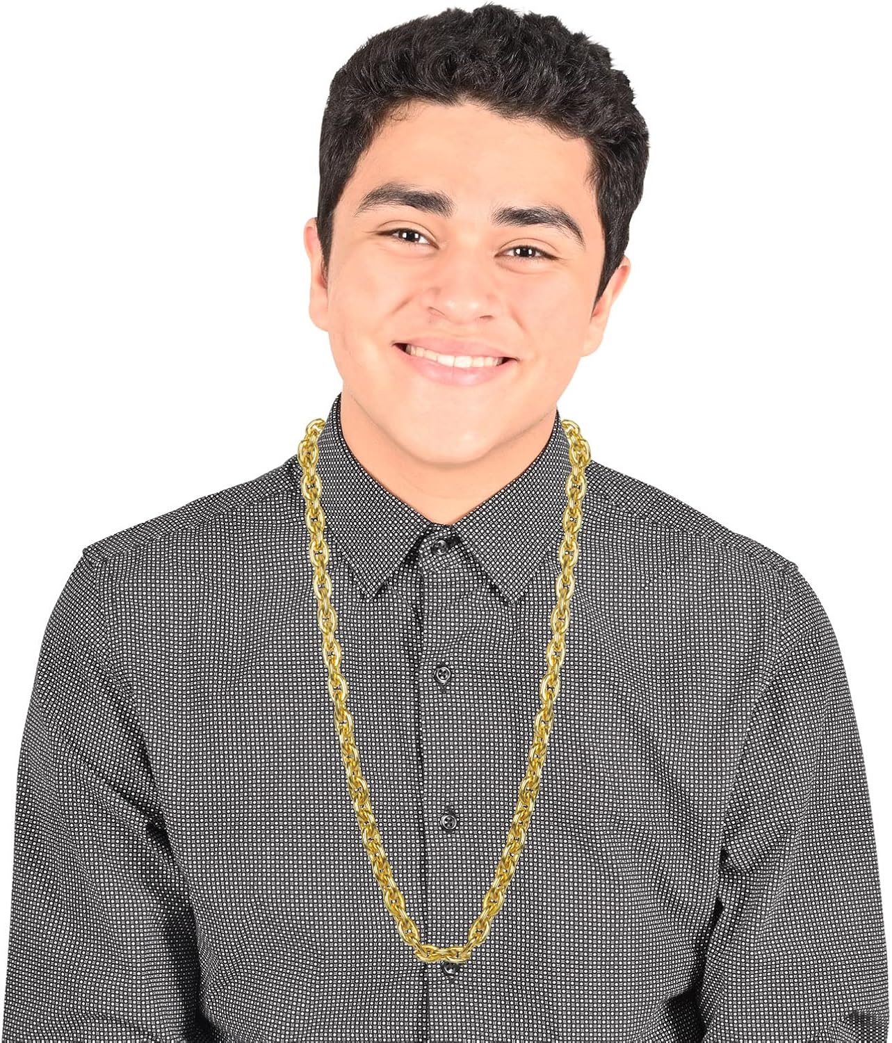 Beistle 2 Piece 40 Inch Gold Plastic Chain Necklaces