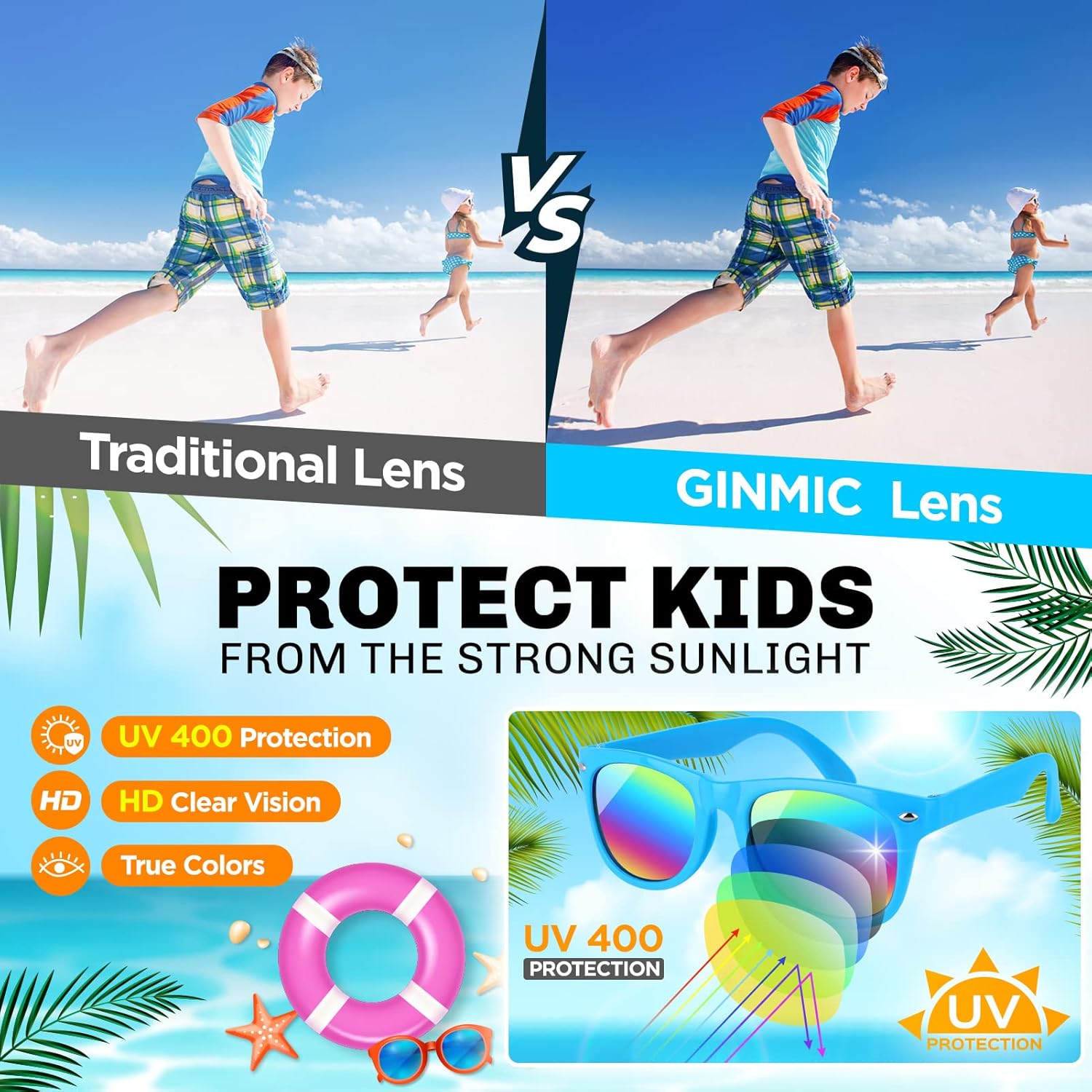 12 Pack Neon Kids Sunglasses with UV400 Protection