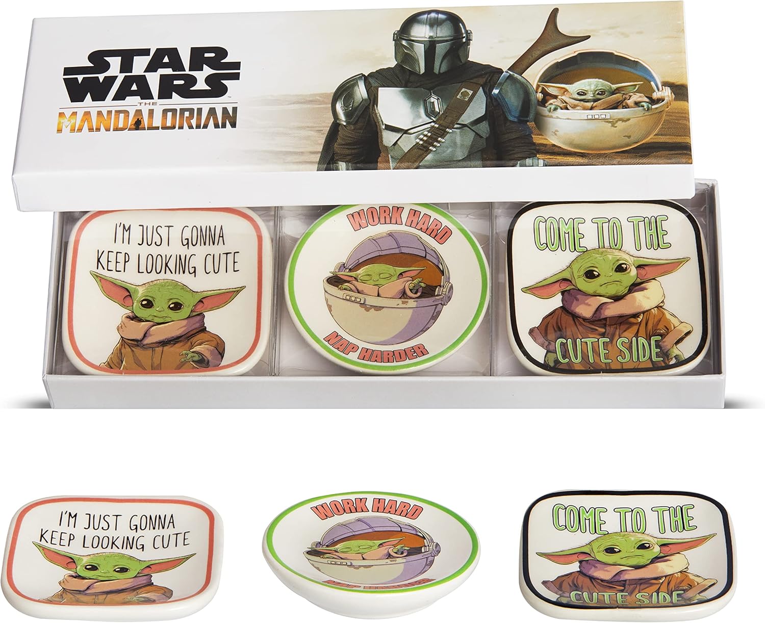 Disney Star Wars Grogu Mini Trinket Tray Set
