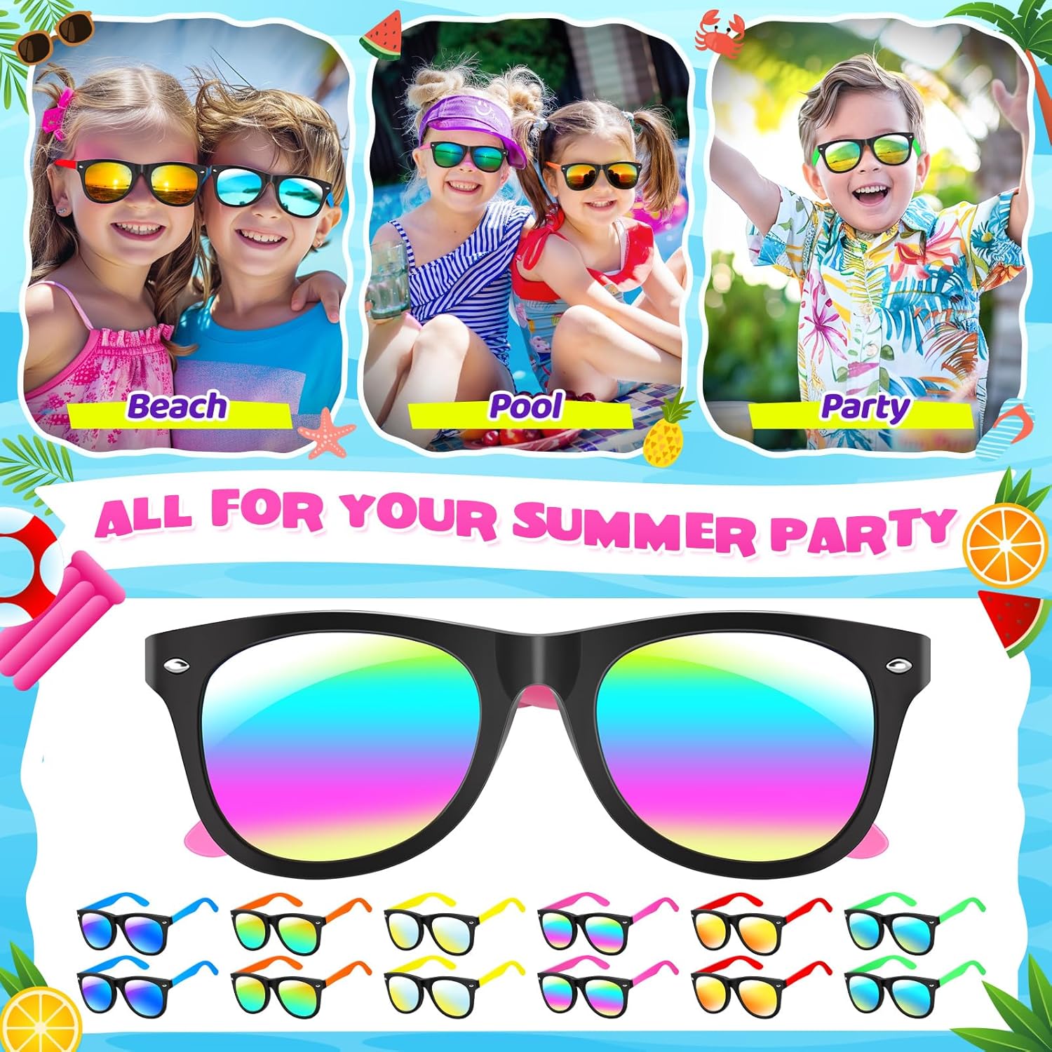 Kids Sunglasses Bulk with UV400 Protection