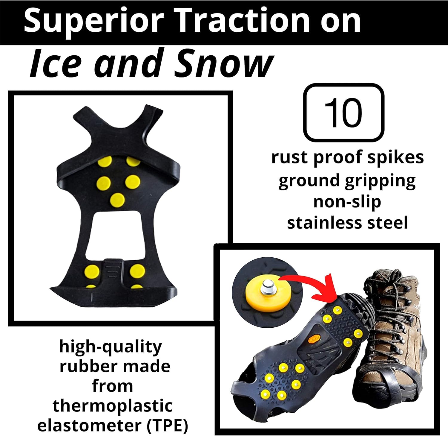 Limm Ice Snow Traction Cleats - Lightweight Crampon