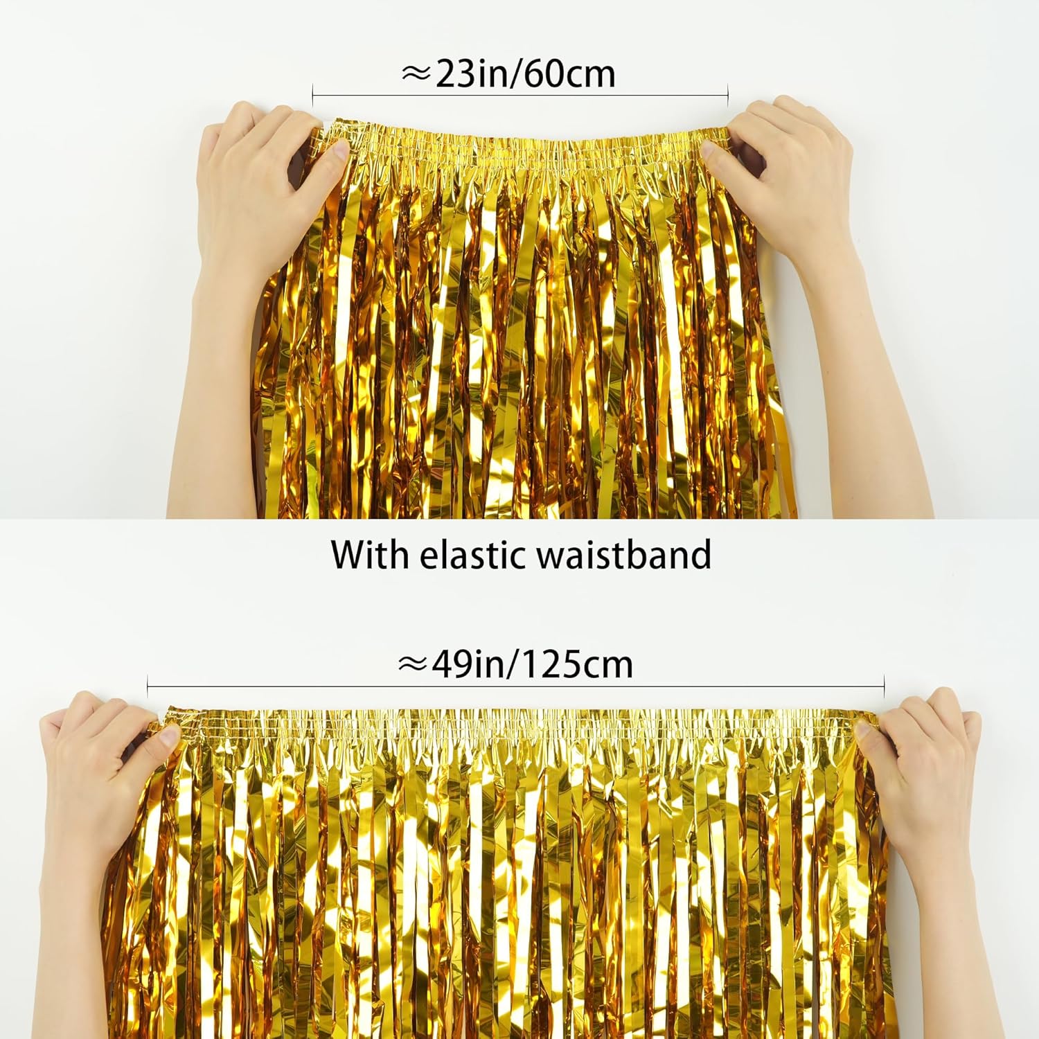 GREATRIL Foil Fringe Skirts - 4 Pack for Dance and Parties