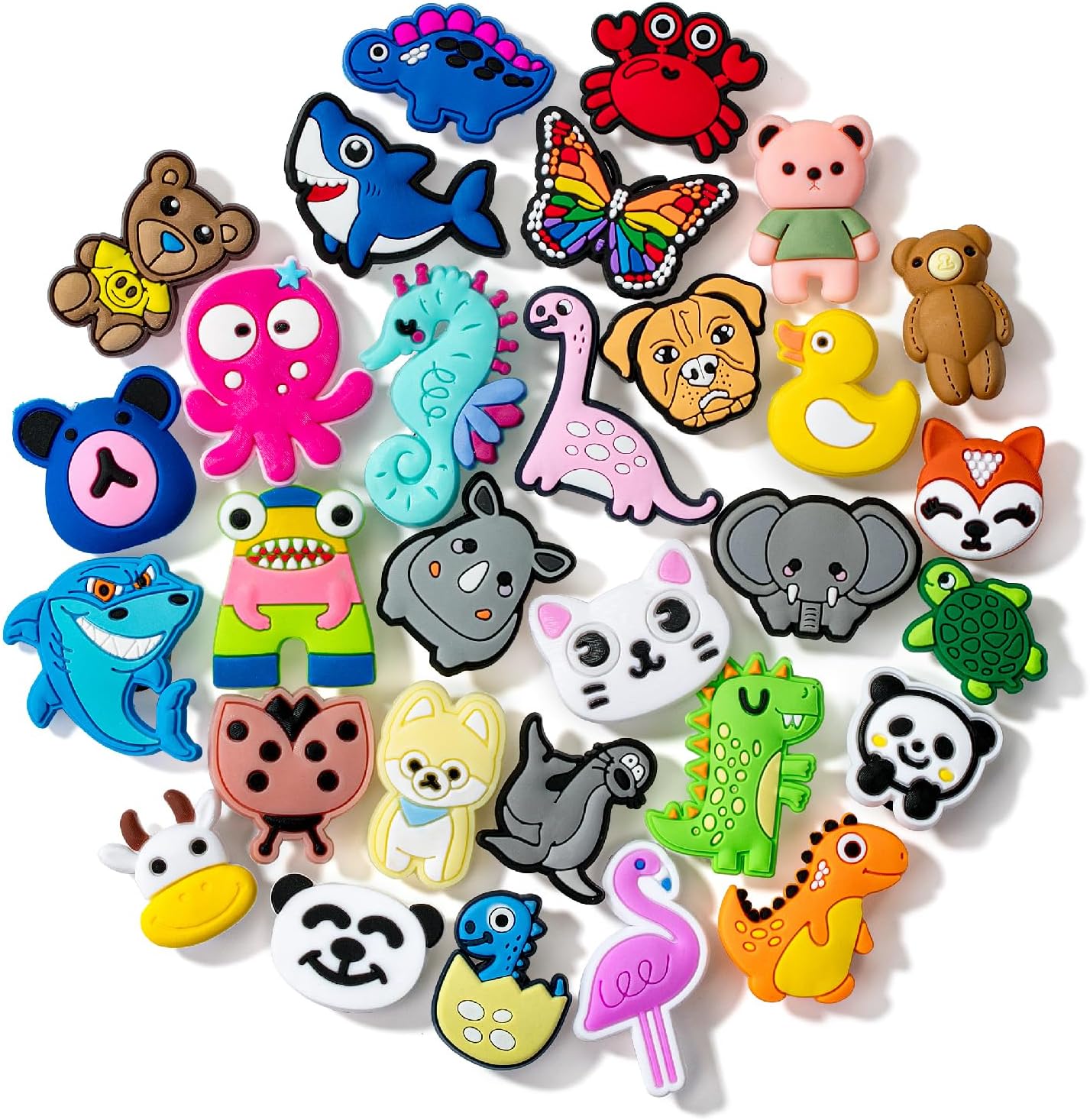 Mr Pen - 30 50 60 Pcs PVC Animal Charms for Jewelry