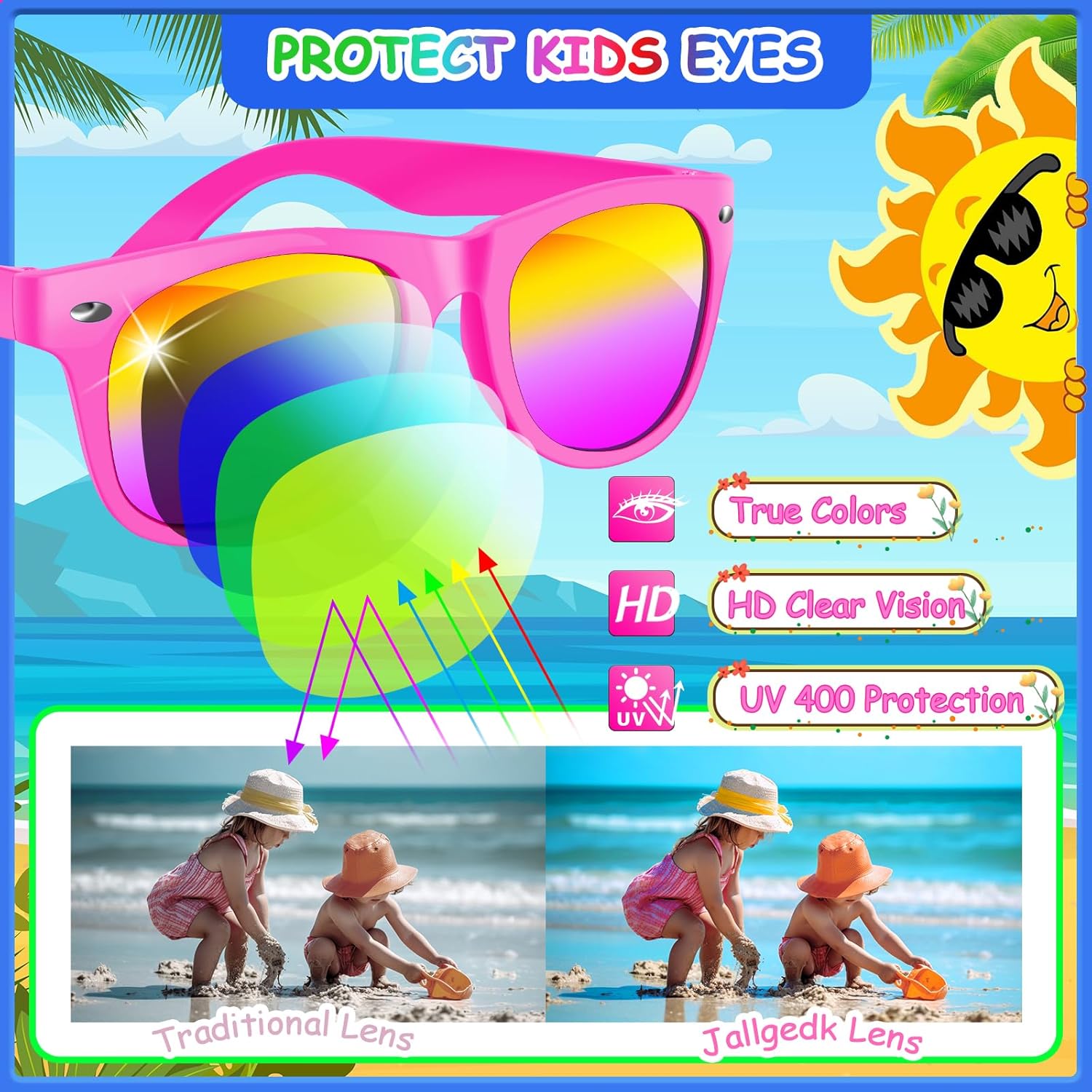 Kids Neon Sunglasses 24 Pack Party Favor