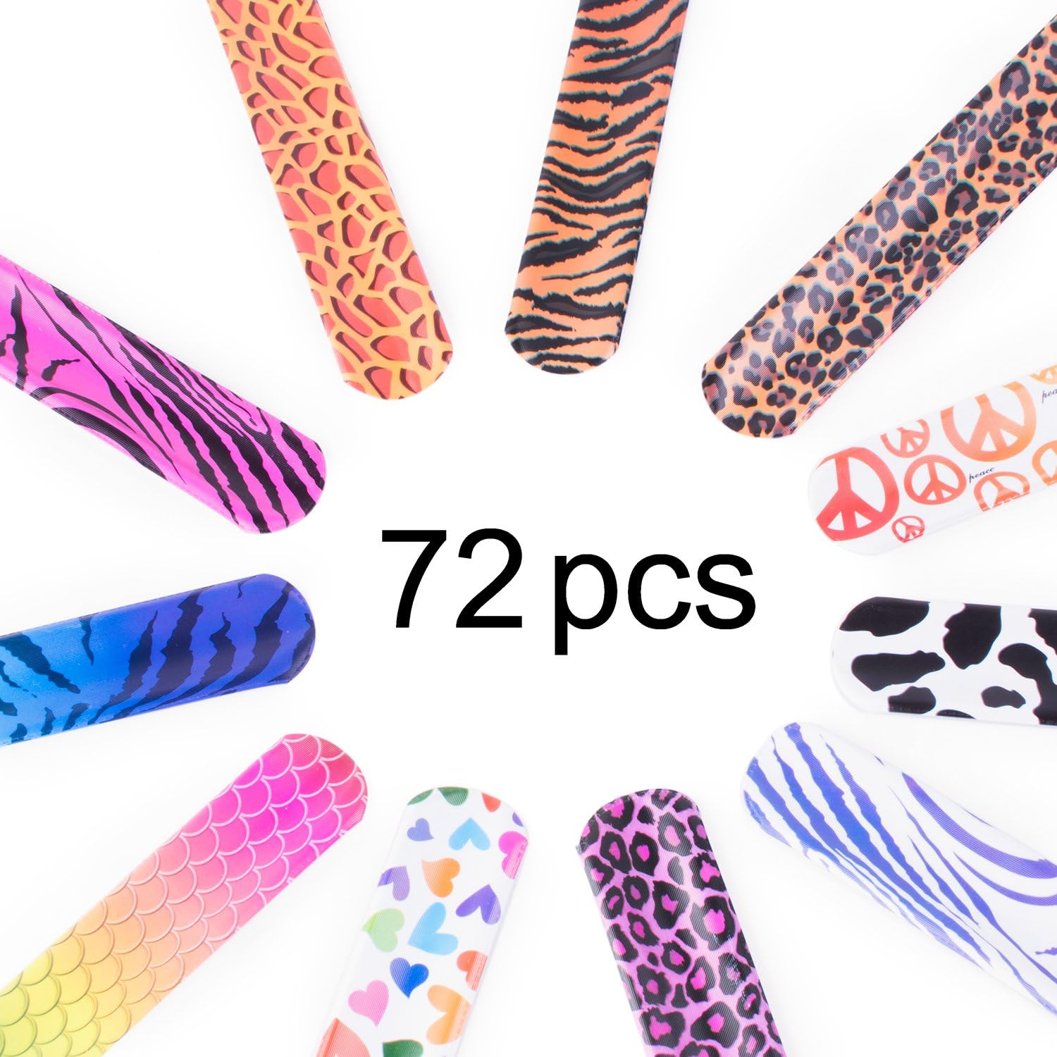 Super Z Outlet Retro Plastic Vinyl Bracelets 72 Pack