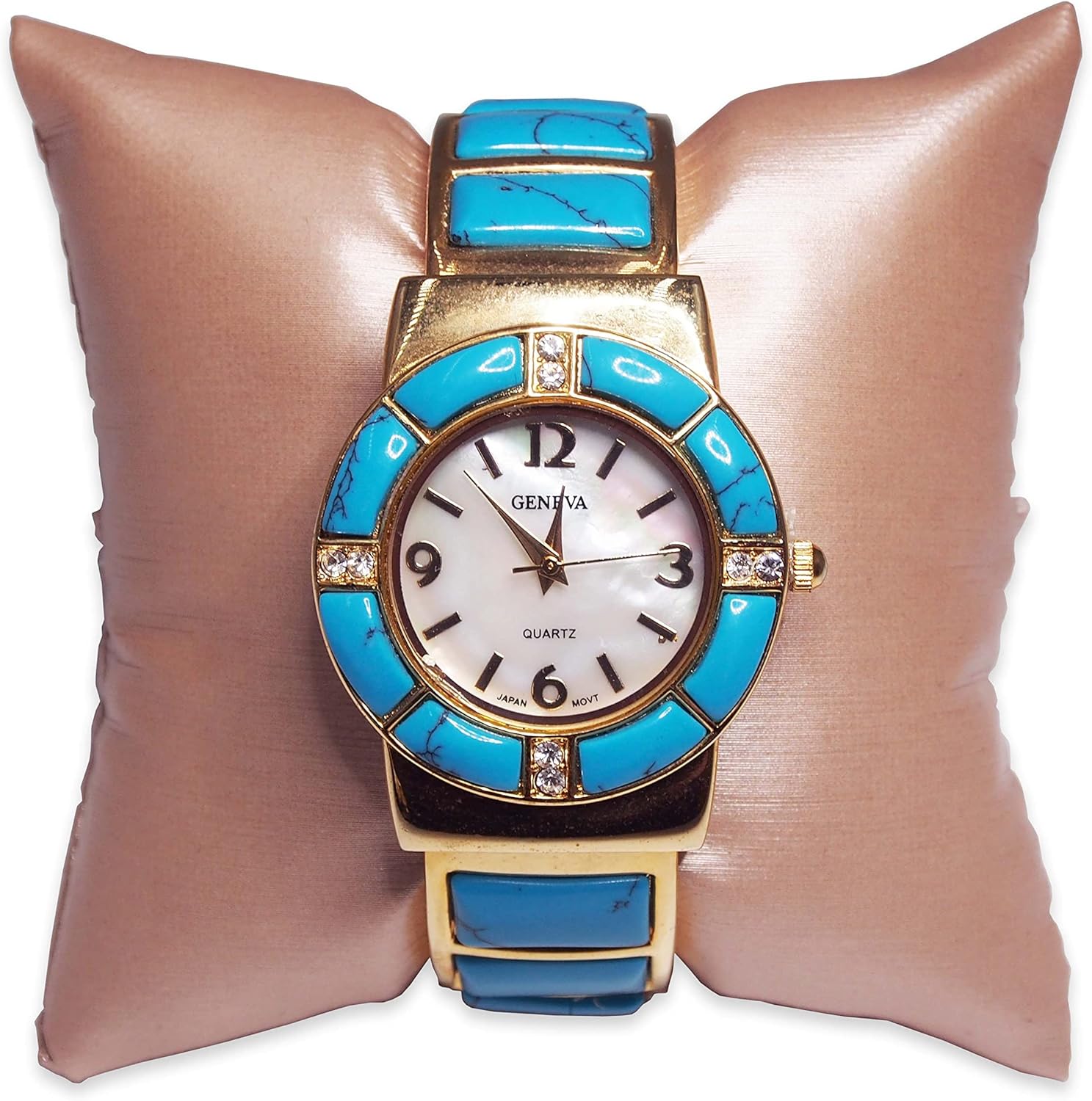 NicePackaging 6pcs Steel-Rose Pink Watch Pillow Display