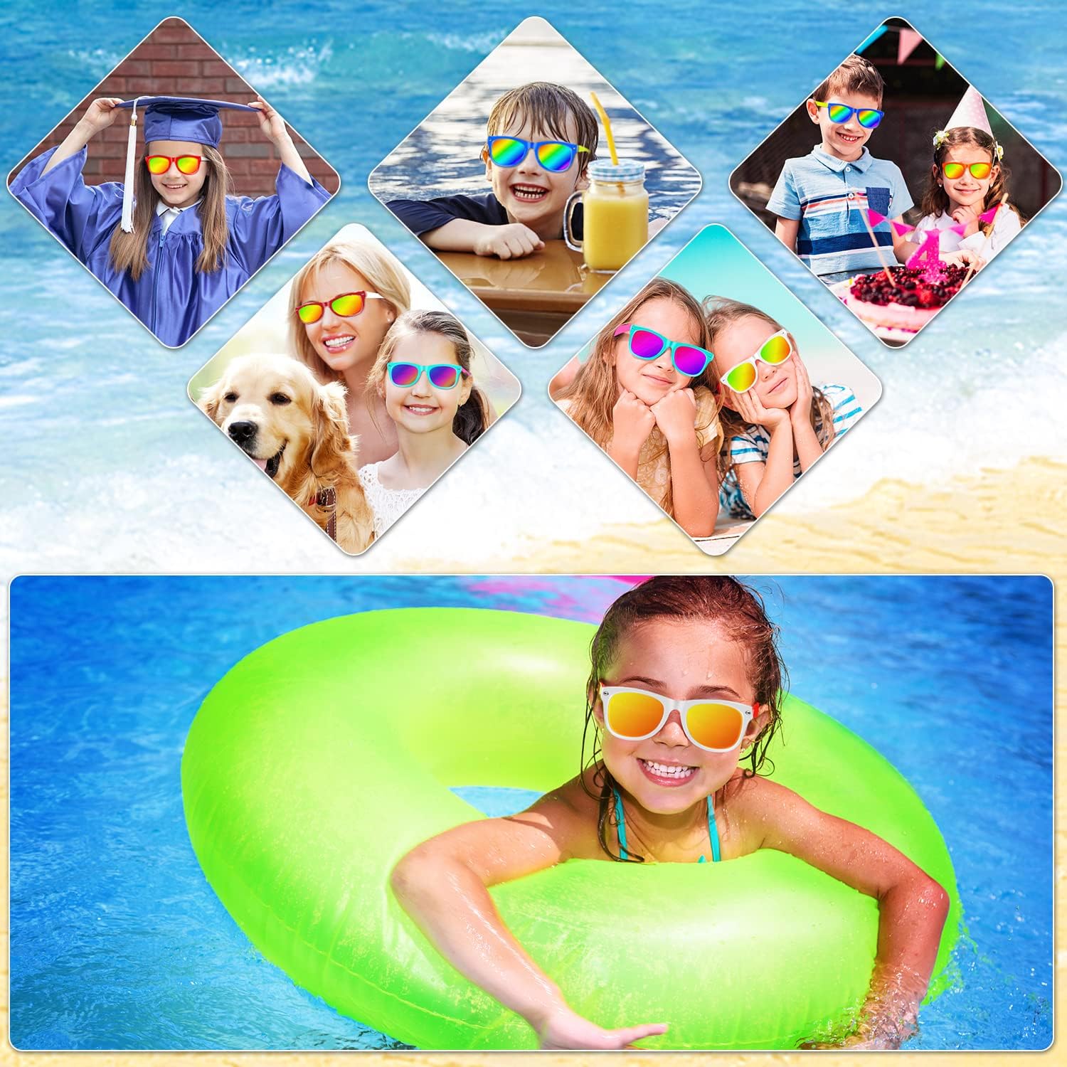 24 Pack Kids Sunglasses with UV400 Protection