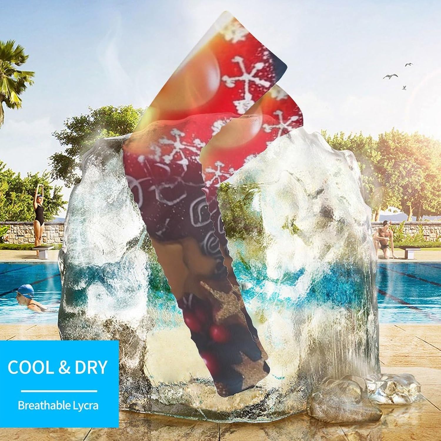 Cooling Compression Arm Sleeves for Men and Women